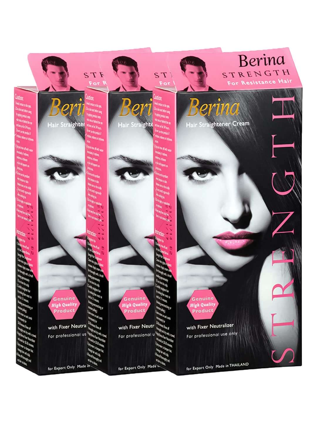 Berina Hair Straightener Cream Professional Salon Hair Straightener with Neutralising Cream | Suitable for All Hair Types | for Both Men & Women (Berina Hair Straightener Cream, 110gm Pack of 3)