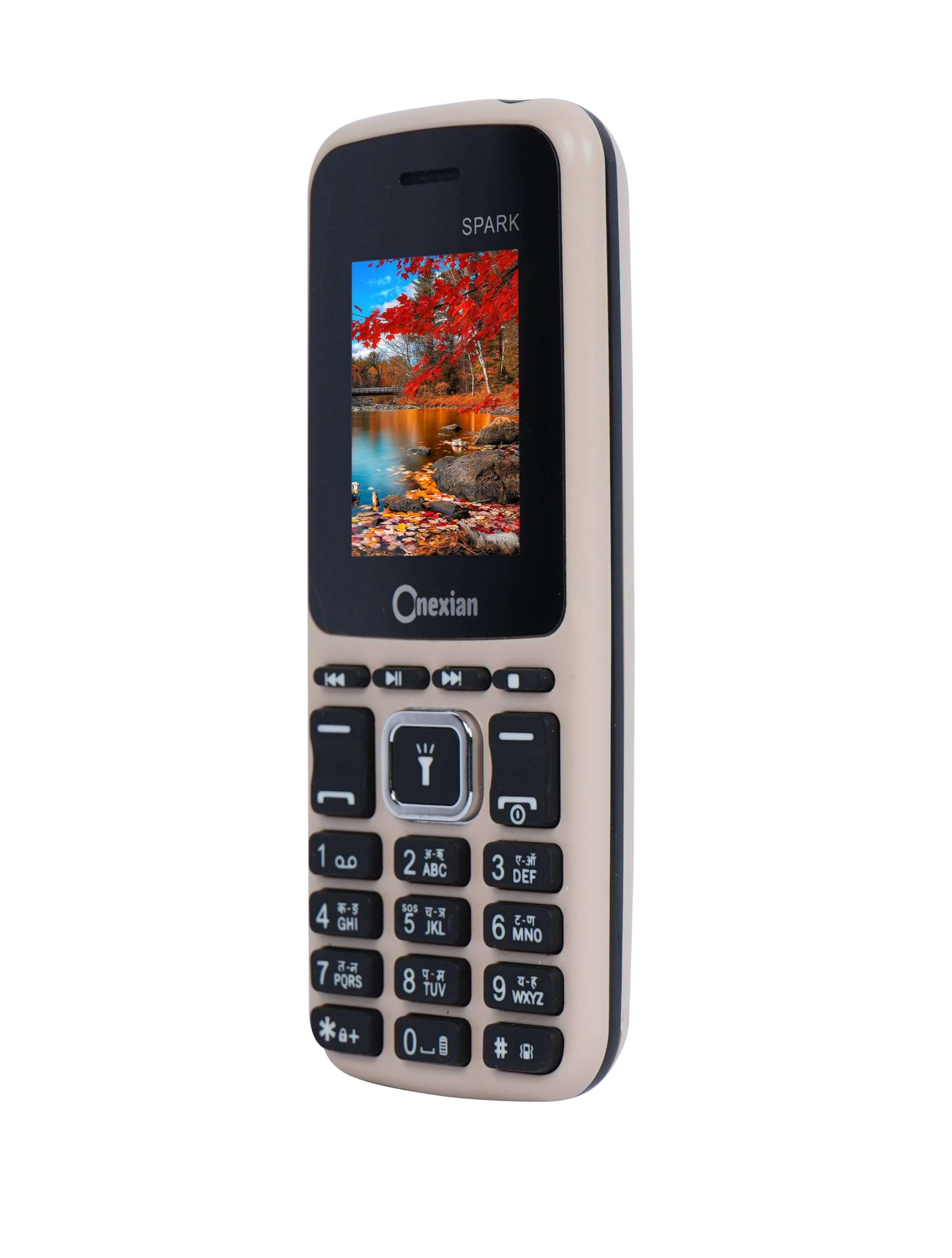 Onexian Spark 2160 Dual Sim |Keypad Mobile| with 1.8" Display | Voice Changer | Auto Call Recording | Long Lasting Battery | Wireless FM | Digital Camera | Feature Phone | Torch | Gold 5