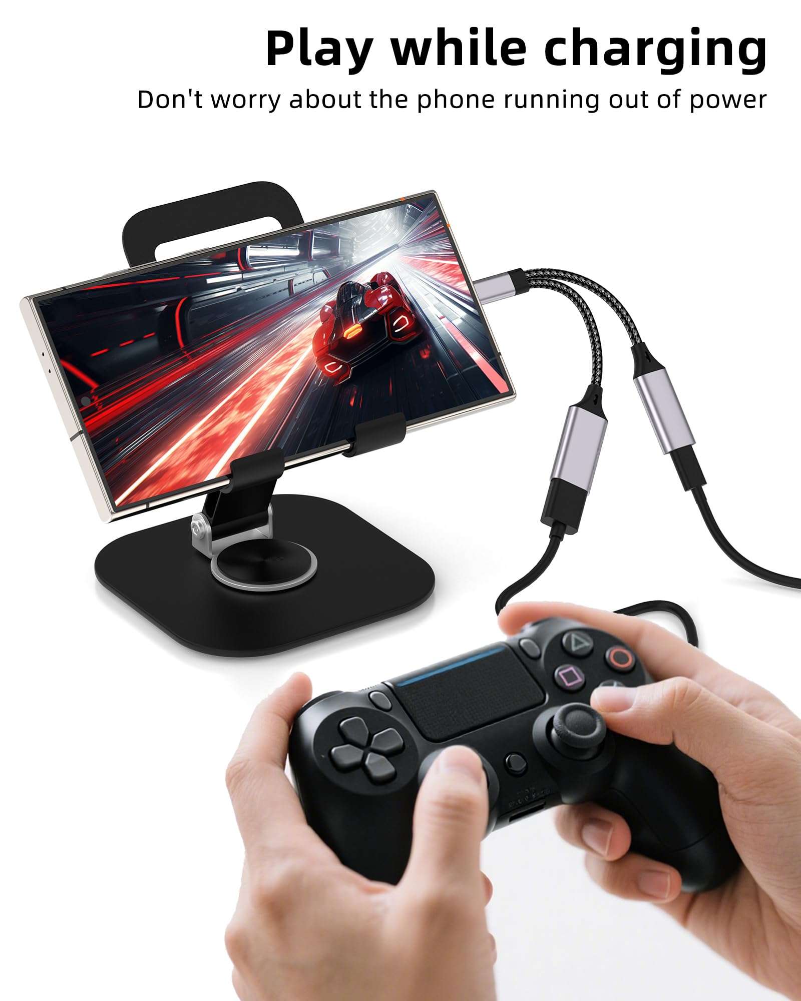 30w USB C Splitter for IPhone 16 15 Pro Max for Apple Adapter(2in1)OTG Digital Camera Cable Charging Converter Phone Charger for IPad Data Card Reader Adaptador Dual Power Drive Compatible for Samsung 4