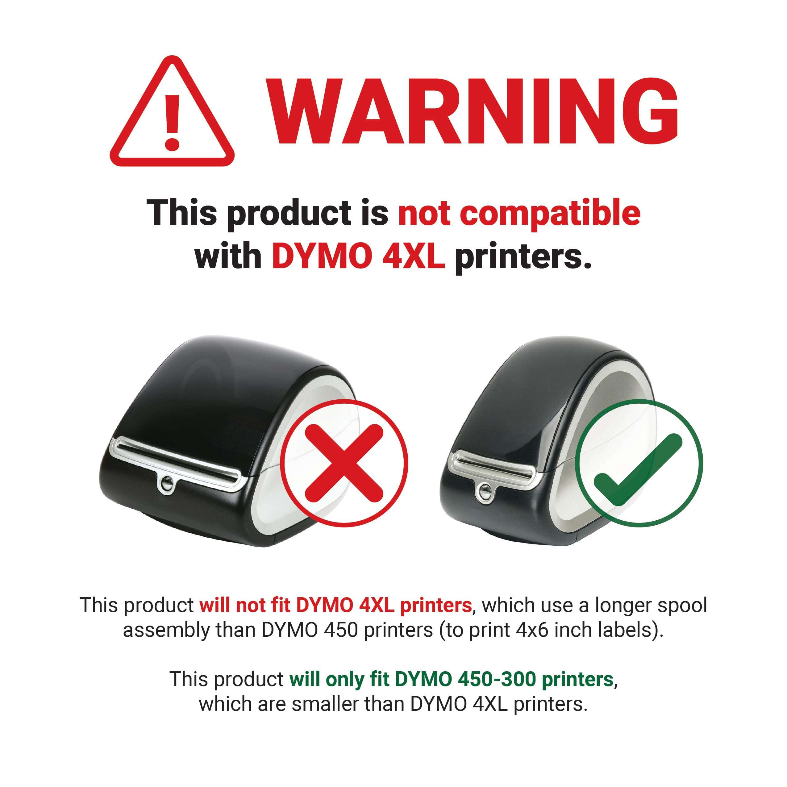 Replacement Spool - Made in USA, Exact Fit - Compatible with DYMO LabelWriter 550 & 450 Series Label Printers - Spare Label Holder/Spindle 2