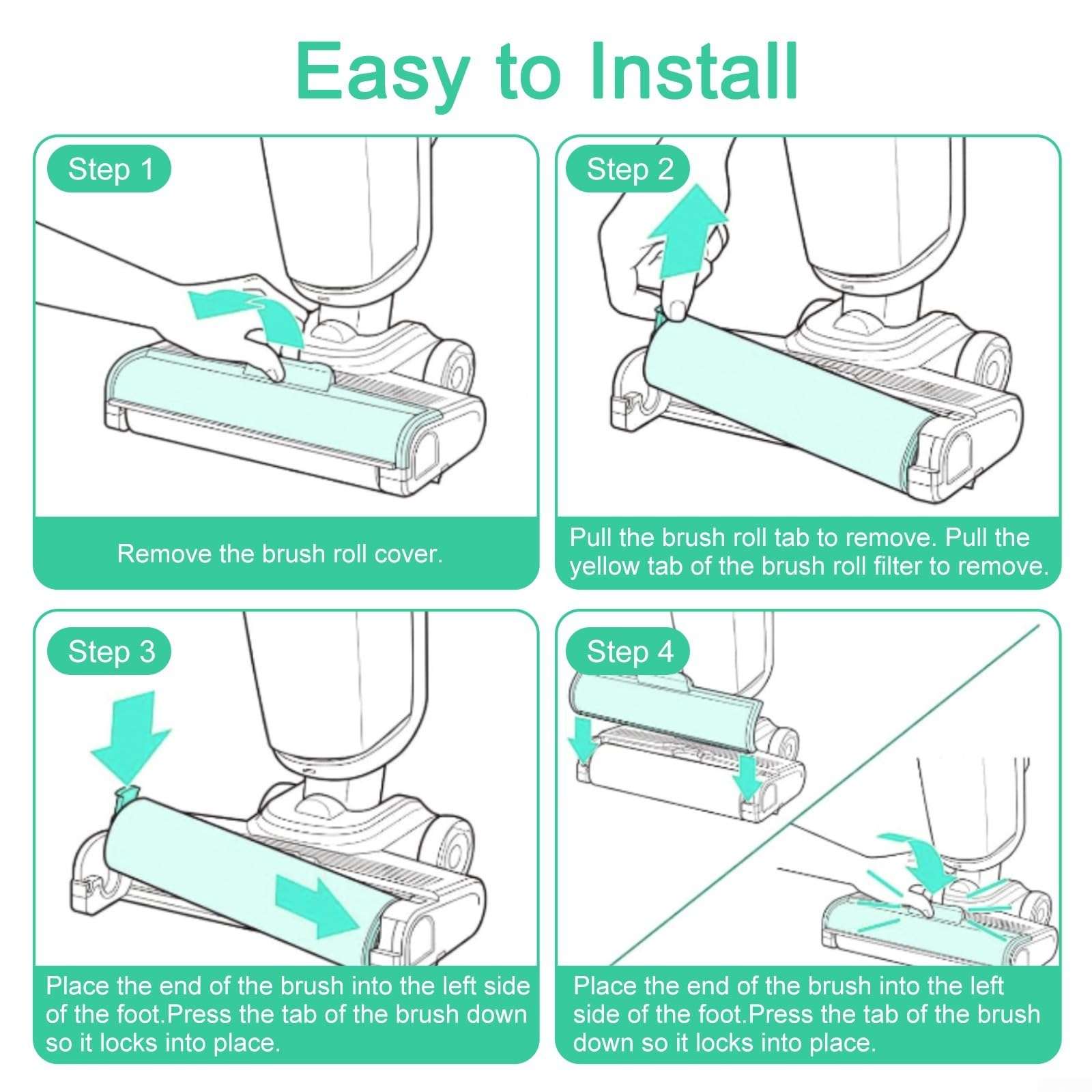 Vacuum Cleaner for Brush Roll Filter Replacement Compatible For Bissell,For CrossWave HF2/3845N/3831 Floor Scrubber(Filter) 6