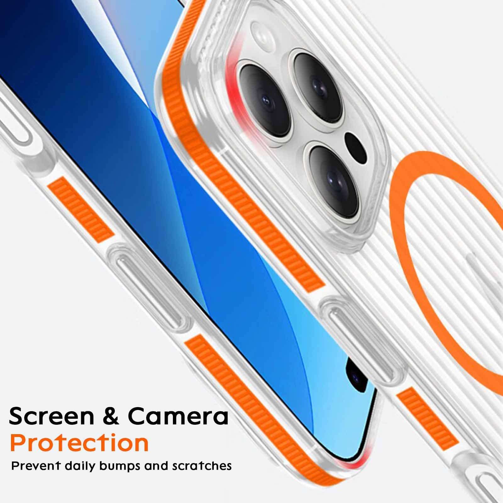 Case for iPhone 16 Pro Max/16 Pro/16 Plus/16, Military-Grade Protection with Anti-Slip Silicone Grip, Compatible with MagSafe,White,16 6