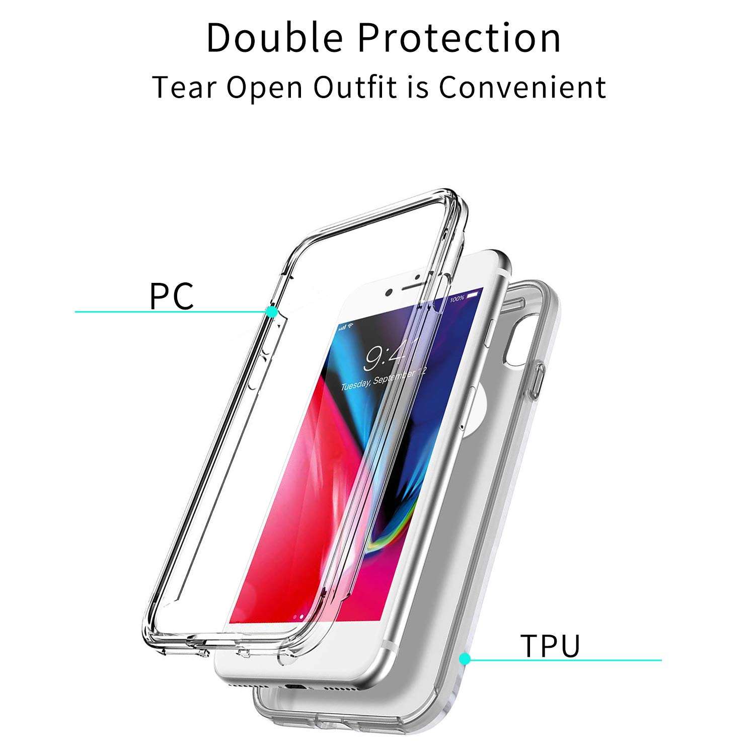 AIRWEE Moto G Power case, Dual Layer Moto G8 Power Clear Case with Hard PC+TPU Shockproof Bumper Protective Cover for Motorola Moto G Power 2020,Tropical Palm Tree 3