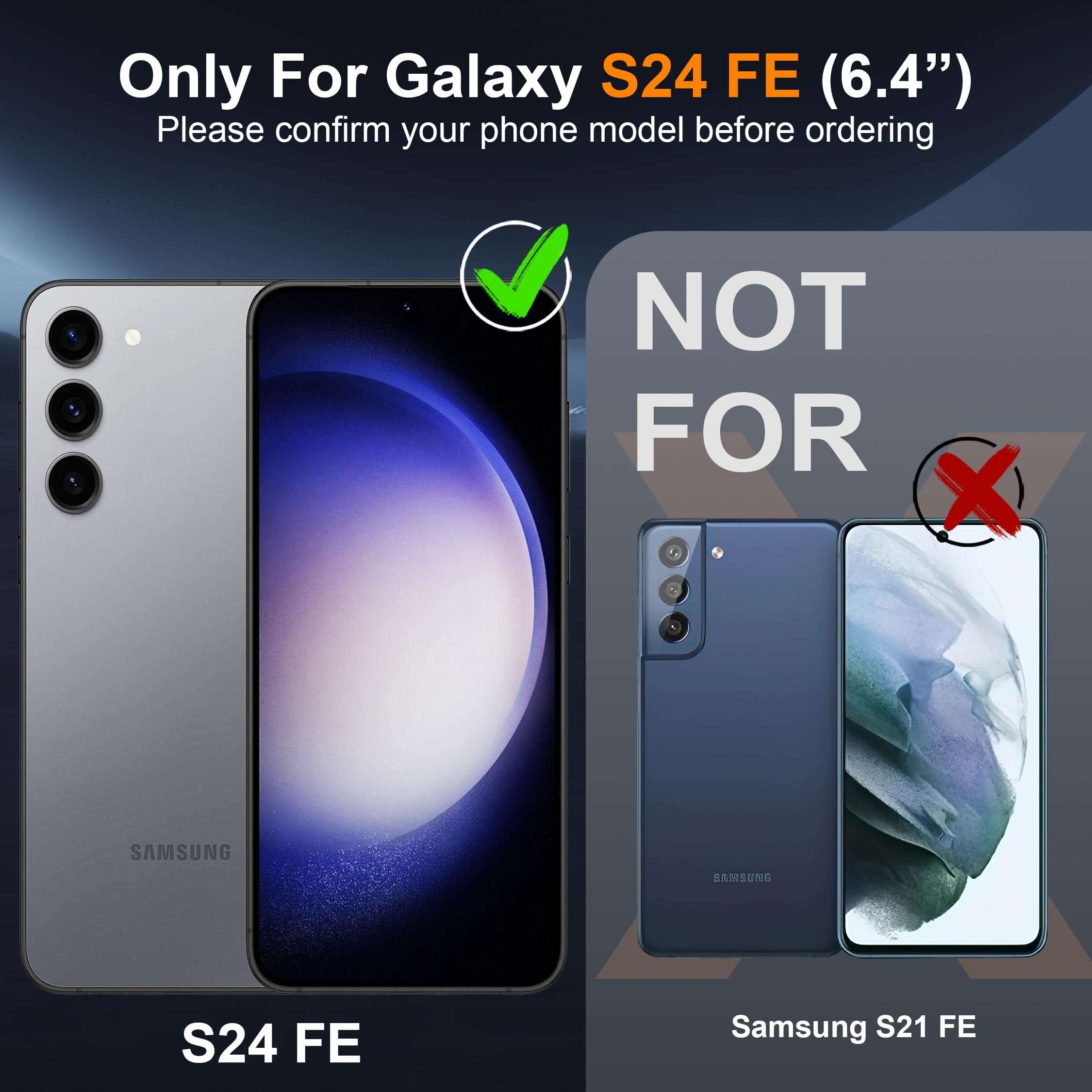 DUOPAL for Samsung Galaxy S24 FE Case, Military Grade Protection Shockproof Case with Tempered Glass HD Screen Protector and Kickstand Compatible with Galaxy S24 FE Phone Cove (Withe) White 2