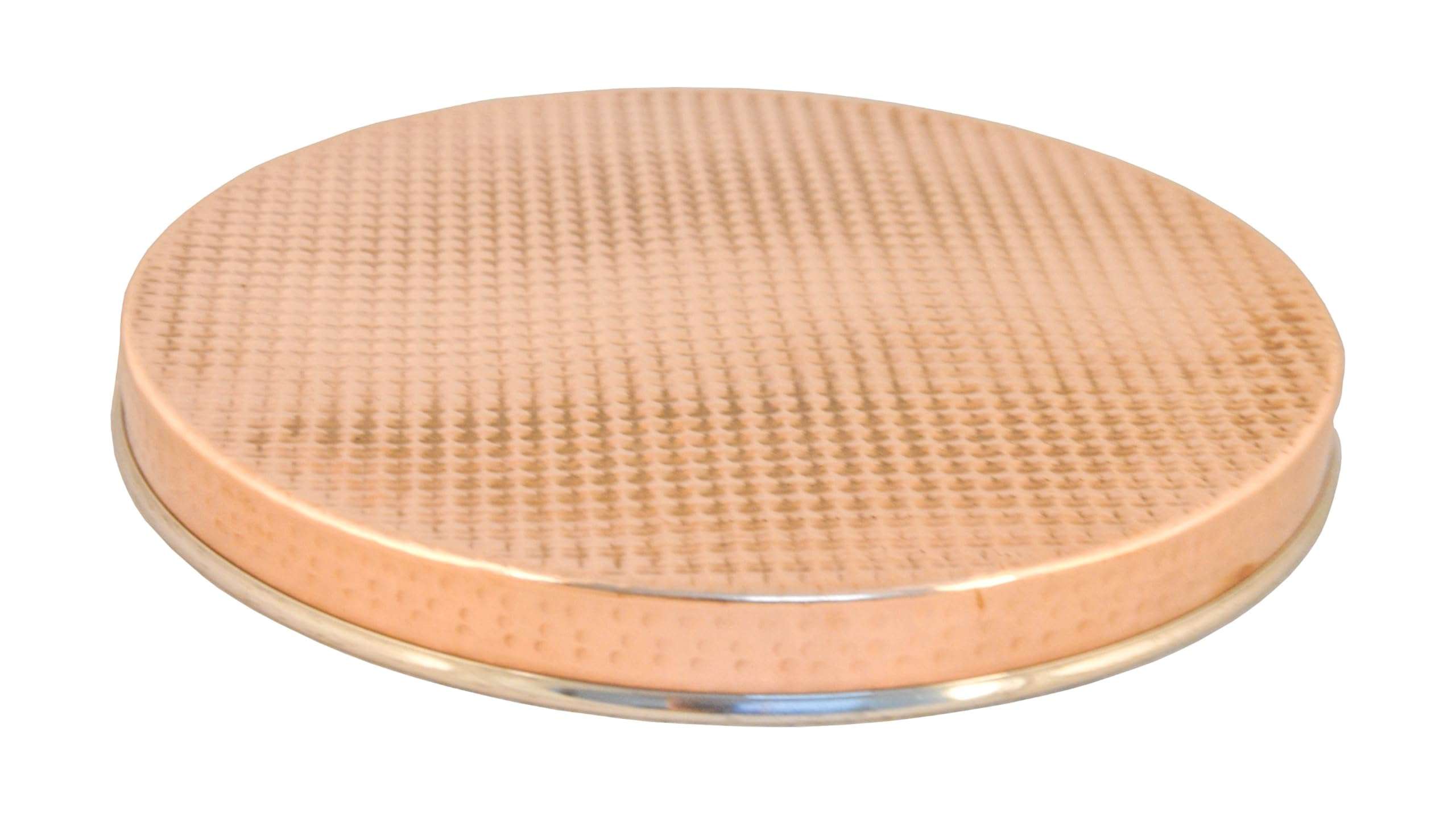 Shiv Shakti Arts Copper Thali, Inside Steel Hammered for Premium Dining Experience, 12 in, Home Hotel,6 Pc 5