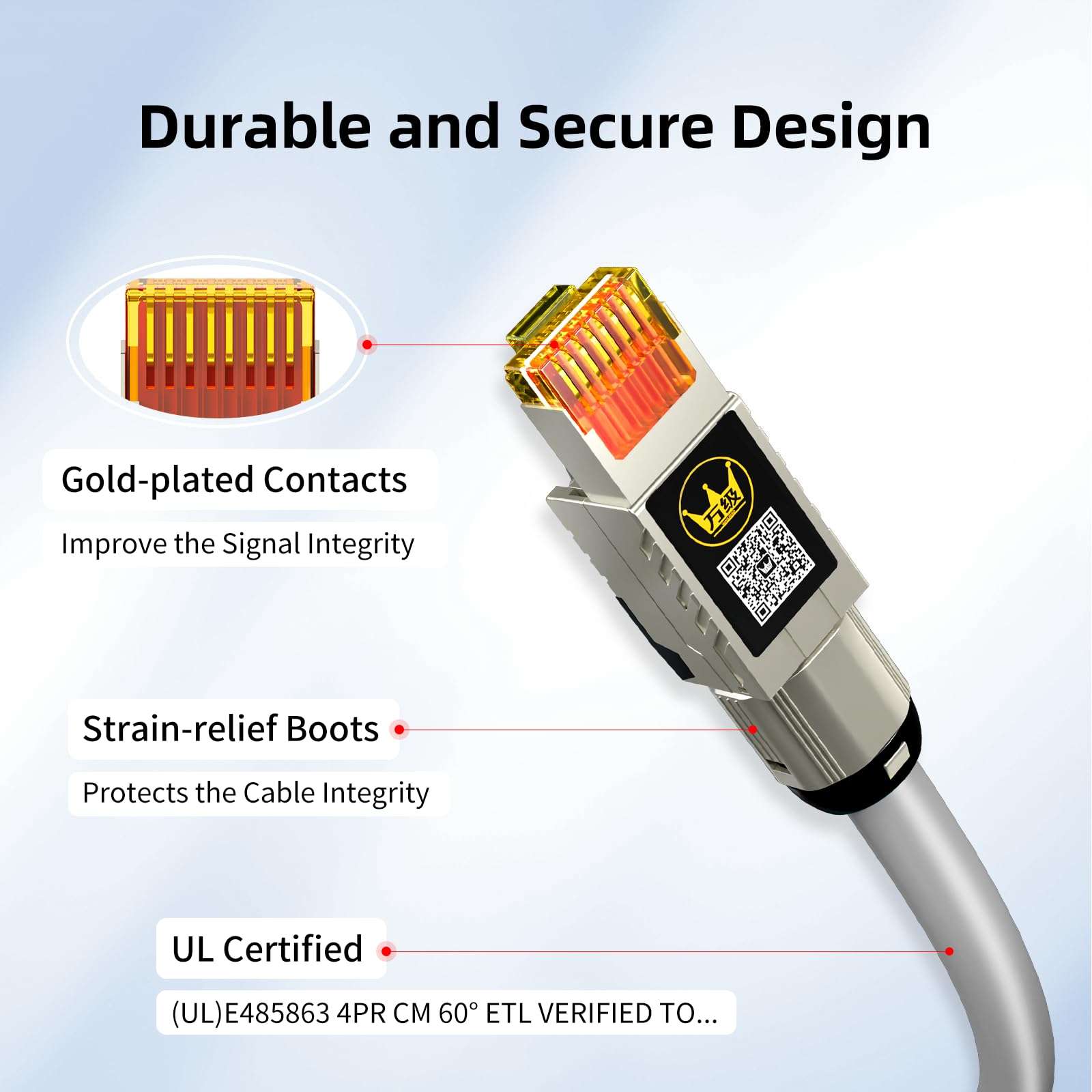 WANJEED Cat6a Patch Cables 1.6ft, Cat6 Ethernet Patch Cable Pure Copper, Flexible Cat 6 Patch Cable 500MHZ 10G, Space-Saving Cat 6A Network Cables for Patch Pane 3