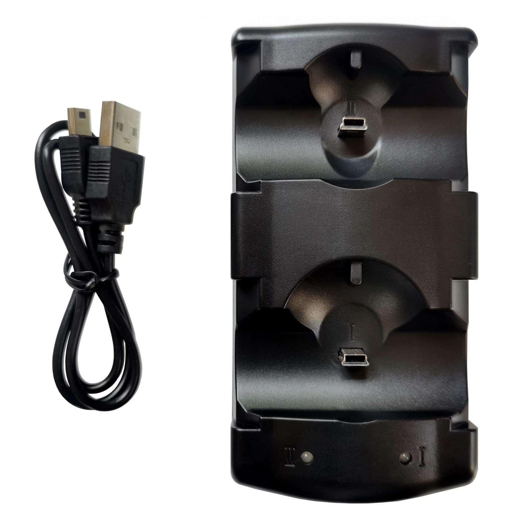 DHSKZRMJ 2 in 1 PS3 Controller Charger Station with LED Light Indicator, Charging Cable and Dock for Dual and Move Controllers 3