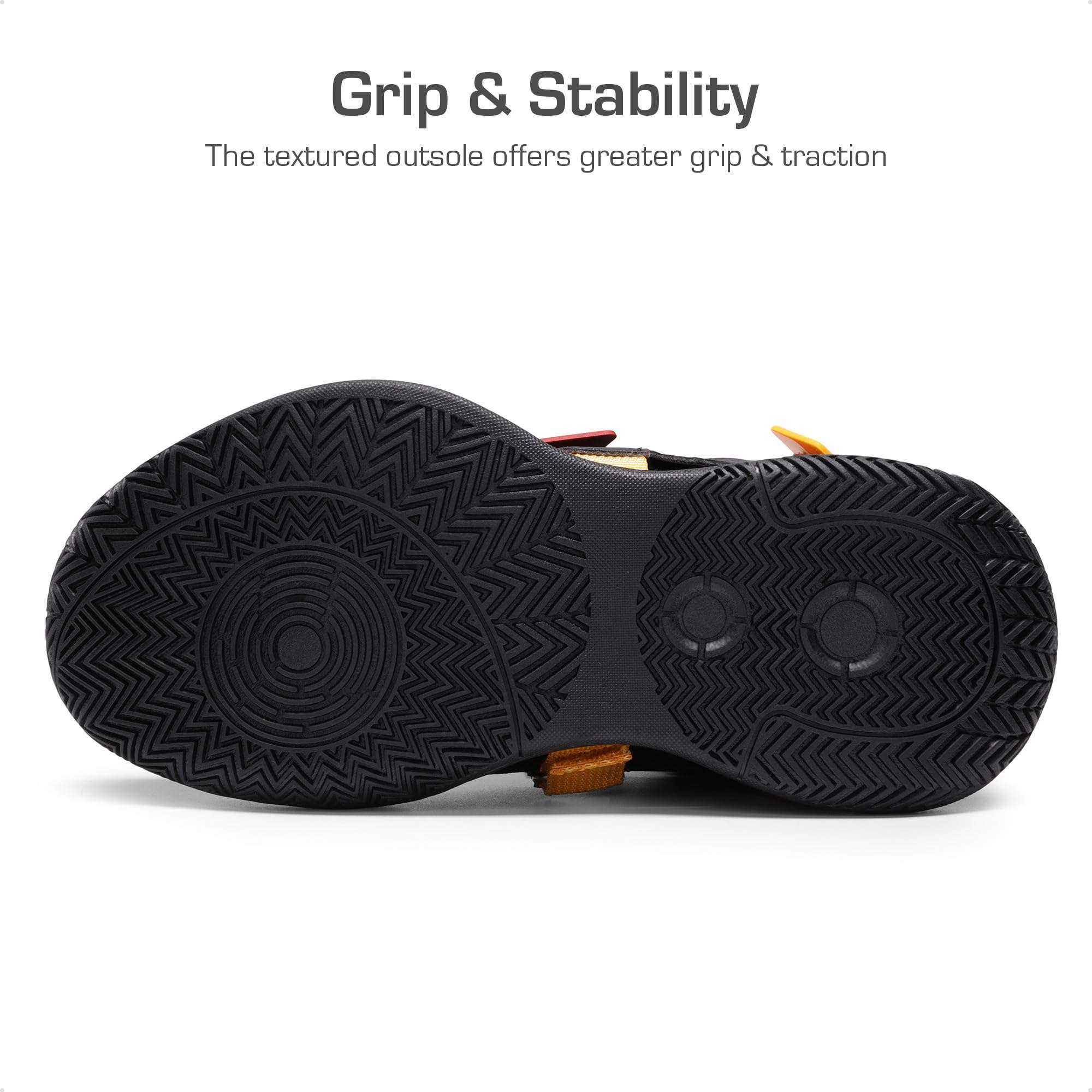 DREAM PAIRS Boys Girls Basketball Shoes Little Kid Big Kid Non-Slip Sport Athletic Sneakers Boys Comfortable Durable School Training Shoes Black/RED Size 1 Little Kid SDBS2302K 5