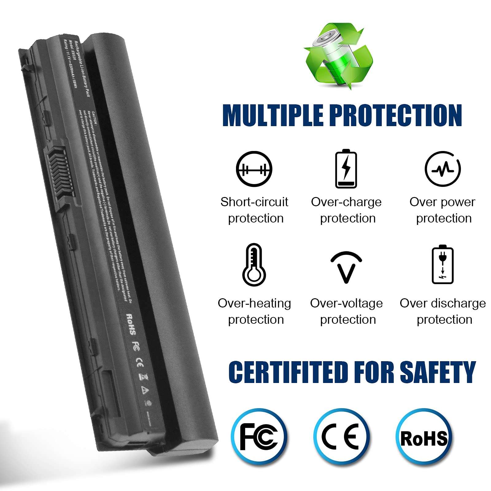 ARyee E6320 Battery Laptop Battery Compatible with Dell Latitude E6120 E6220 E6230 E6320 E6330 E6430S Series, fit RFJMW K4CP5 Y61CV J79X4 FRR0G 312-1241 312-1242 4