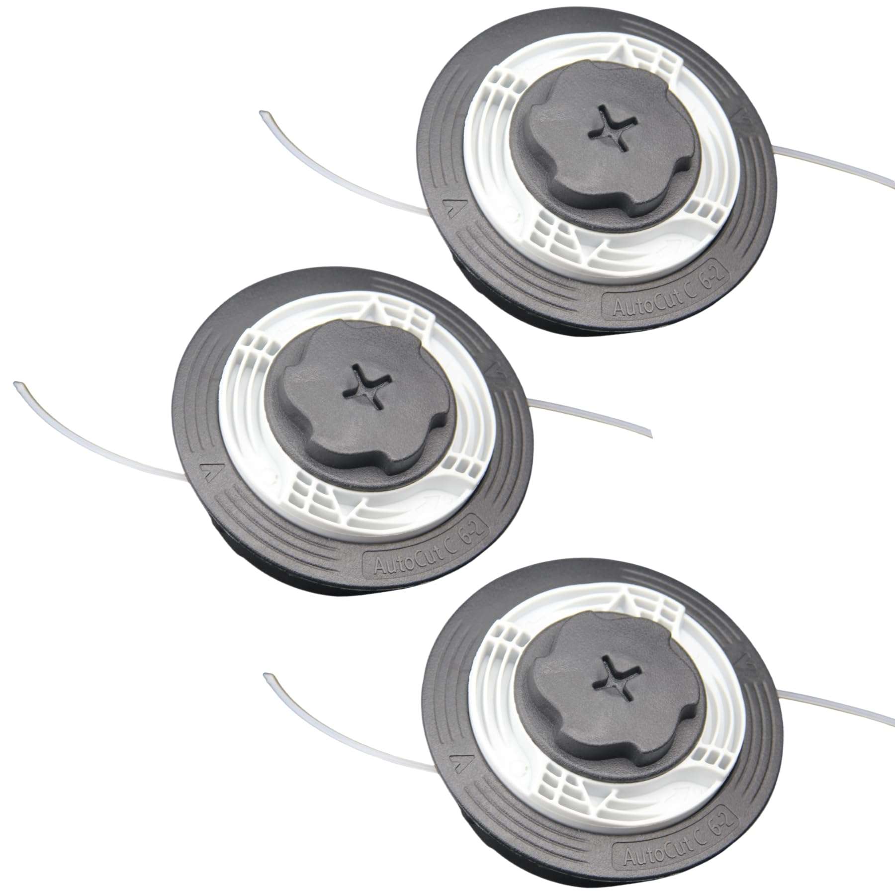 HHLZDHH 3 - Pack C6-2 Trimmer Head for Stihl FS38 FS40 FS40C FS45 FS46 FS50 FS50C FSA60R FSA86R FSE60 FSE71 FSE81 Easy Loading Lawn Mower Garden Tool Accessories 1