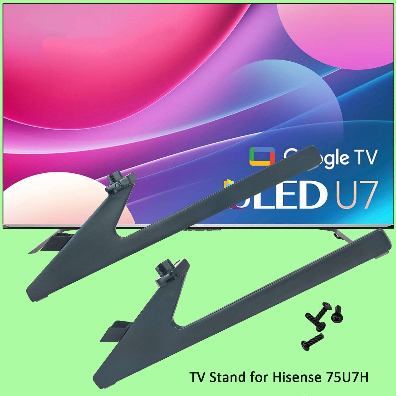 Replacement TV Base Stand, Fit for Hisense 4K Quantum ULED Smart Gccgle TV 3