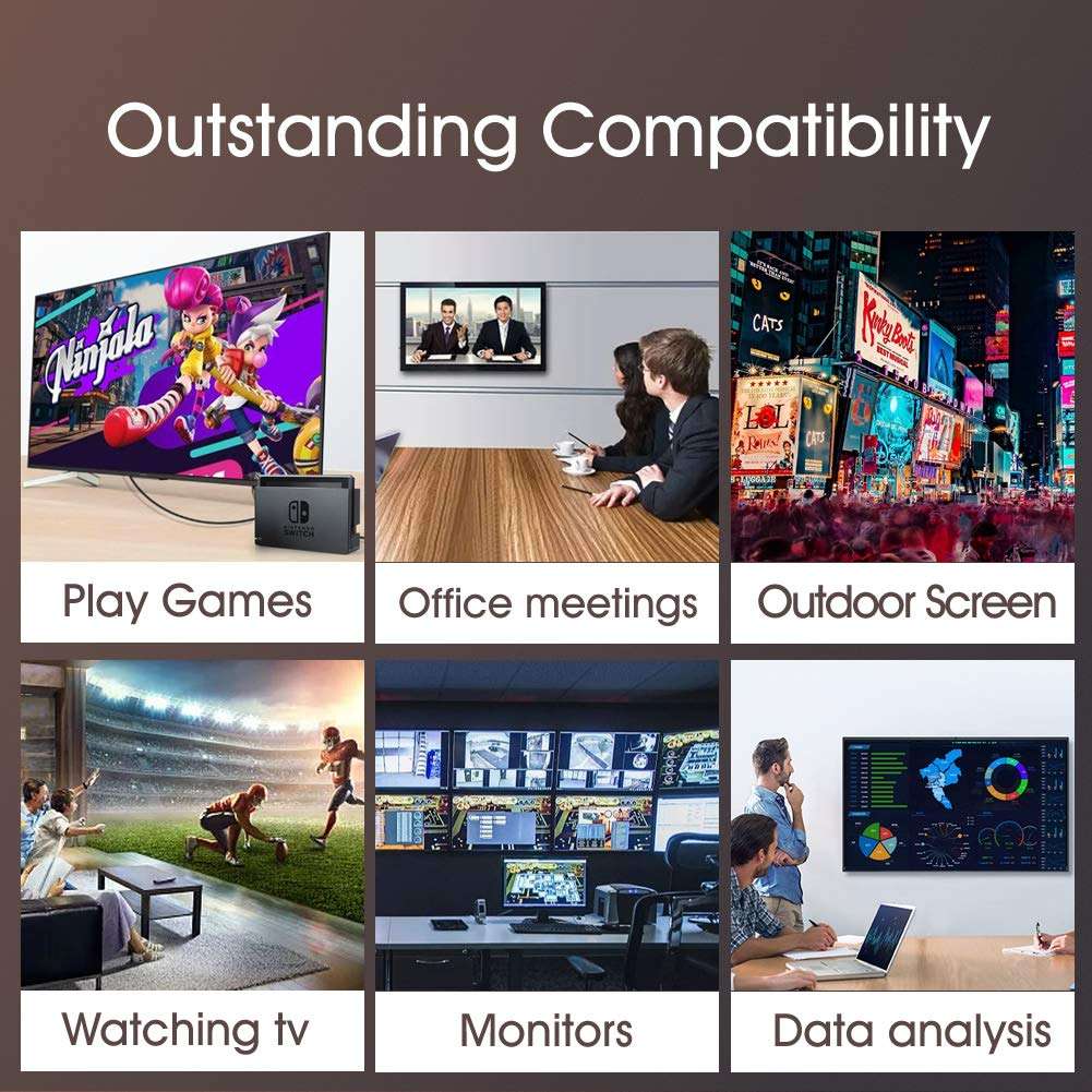 8K HDMI 2.1 Cable 6.6FT, 48Gbps Ultra High Speed HDMI Cord, 4K120 8K60 HDR eARC Compatible with Apple TV,Roku,Samsung QLED,Sony LG,Nintendo Switch,Playstation,PS5,PS4,Xbox One Series X (1, 6.6FT/2M) 5