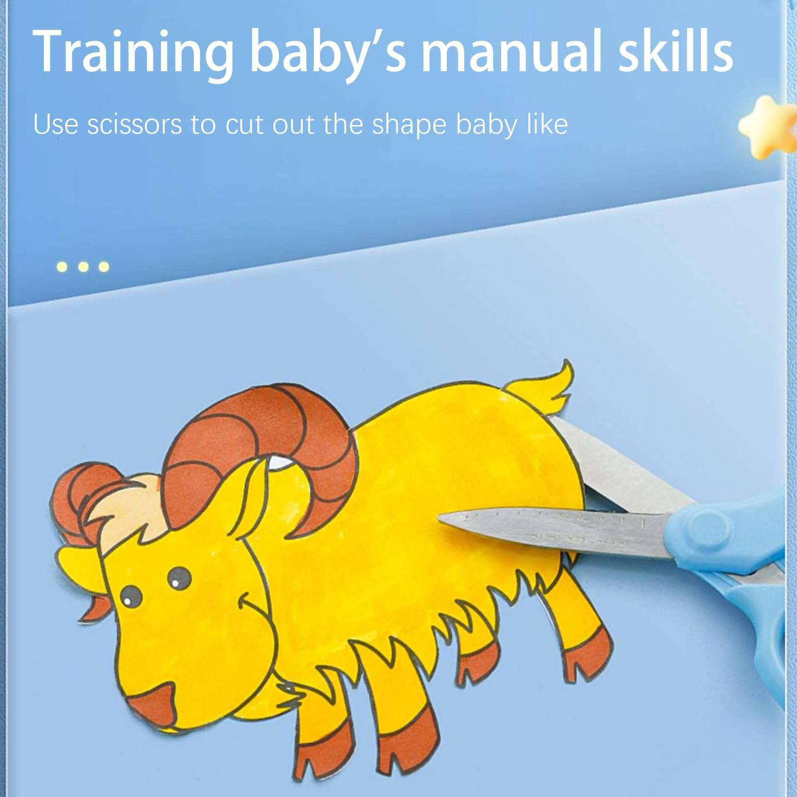 Coloring Poster for Kids Color Drawing, Children's Drawing Roll Self-Adhesive Drawing Scroll, DIY Color Painting Paper Roll Early Educational Toys for Kindergarten Baby Toddlers 10FT (AGE 3+), blue 5