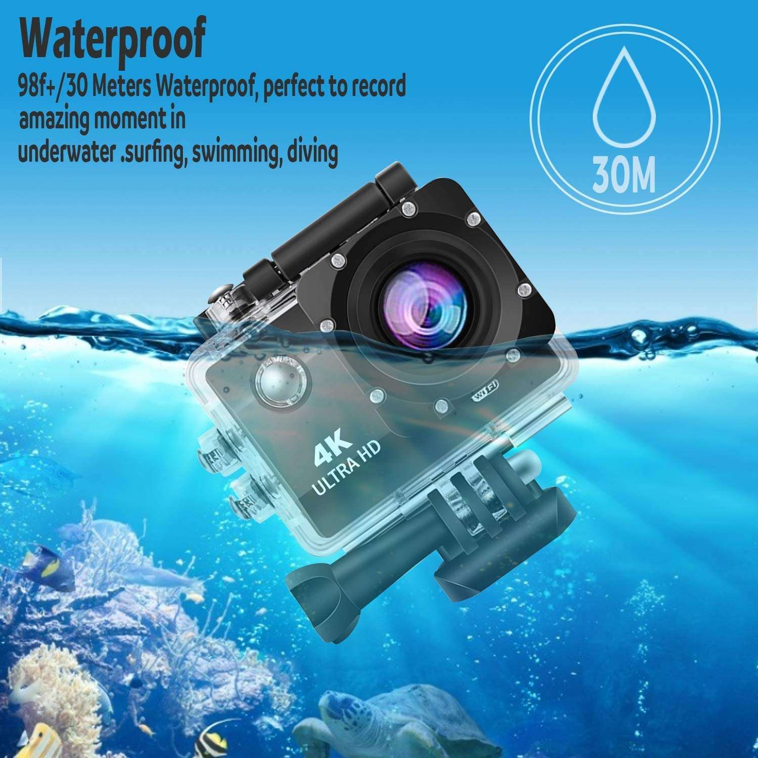 Drumstone Sports Camera Action Camera HD 1080p Waterproof Action Camera Sports and Action Camera - Without WiFi Electronics Spy Cameras Sports Action Camera_M83 3