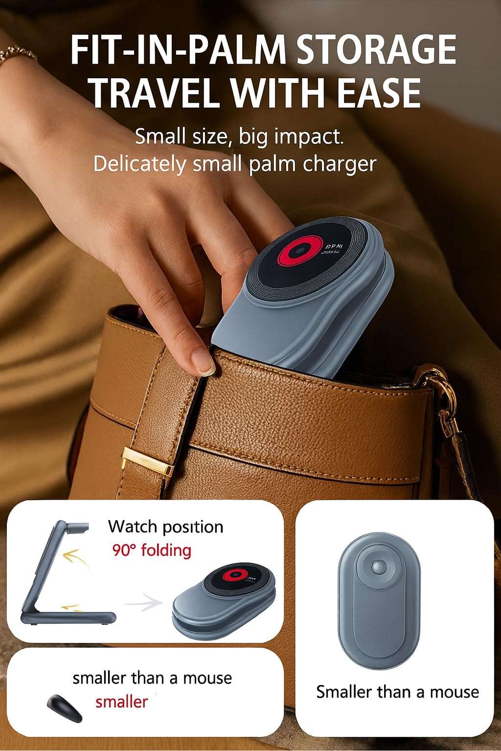 3-in-1 Traveling Magnetic Wireless Charging Station, Foldable Fast Wireless Charger Stand for Phones (12–17 Series), Watch & Earbuds, Portable Phone Charging Station, USB-C Charger 5