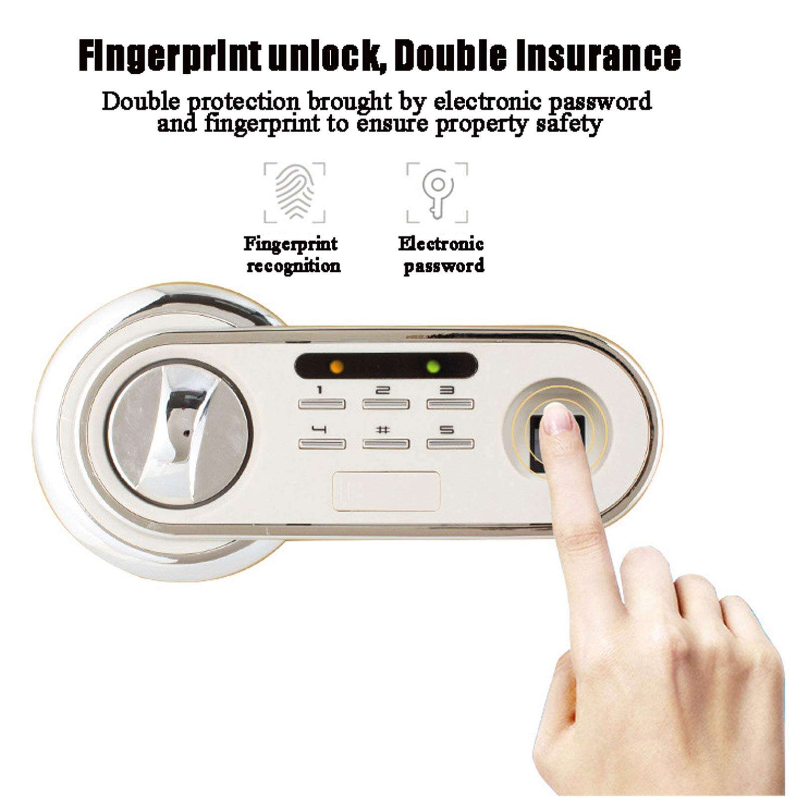 Biometric Fingerprint Safe Digital Electronic Security Safe Box for Home,Office,Hotel, More Storage Space, Built-in Alarm 3