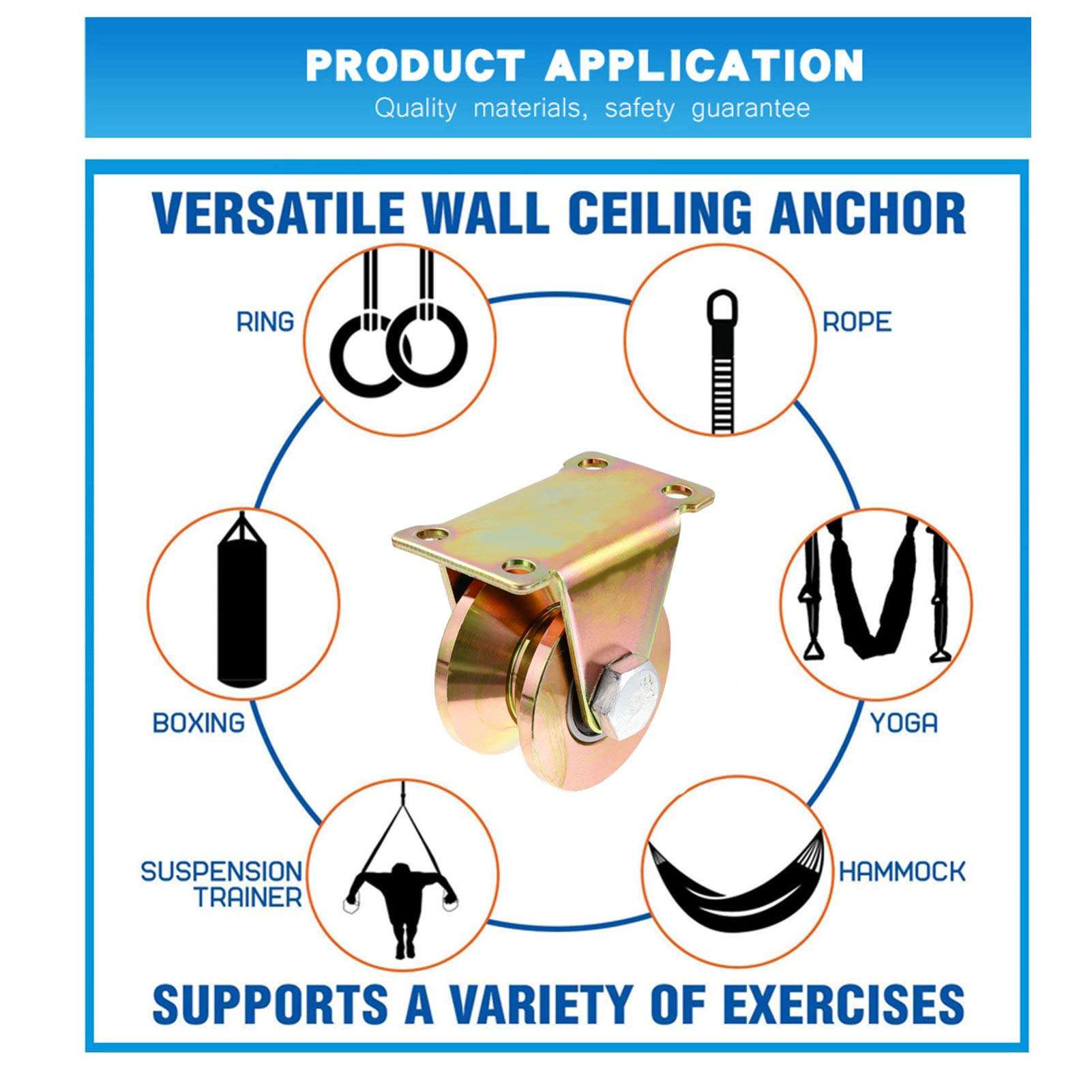 Balacoo 2pcs pulley v groove roller v groove track wheel mechanical cart roller U- Groove Track Wheel heavy duty rigid casters v groove casters Heavy Track Wheel U-groove Pearlescent steel 2