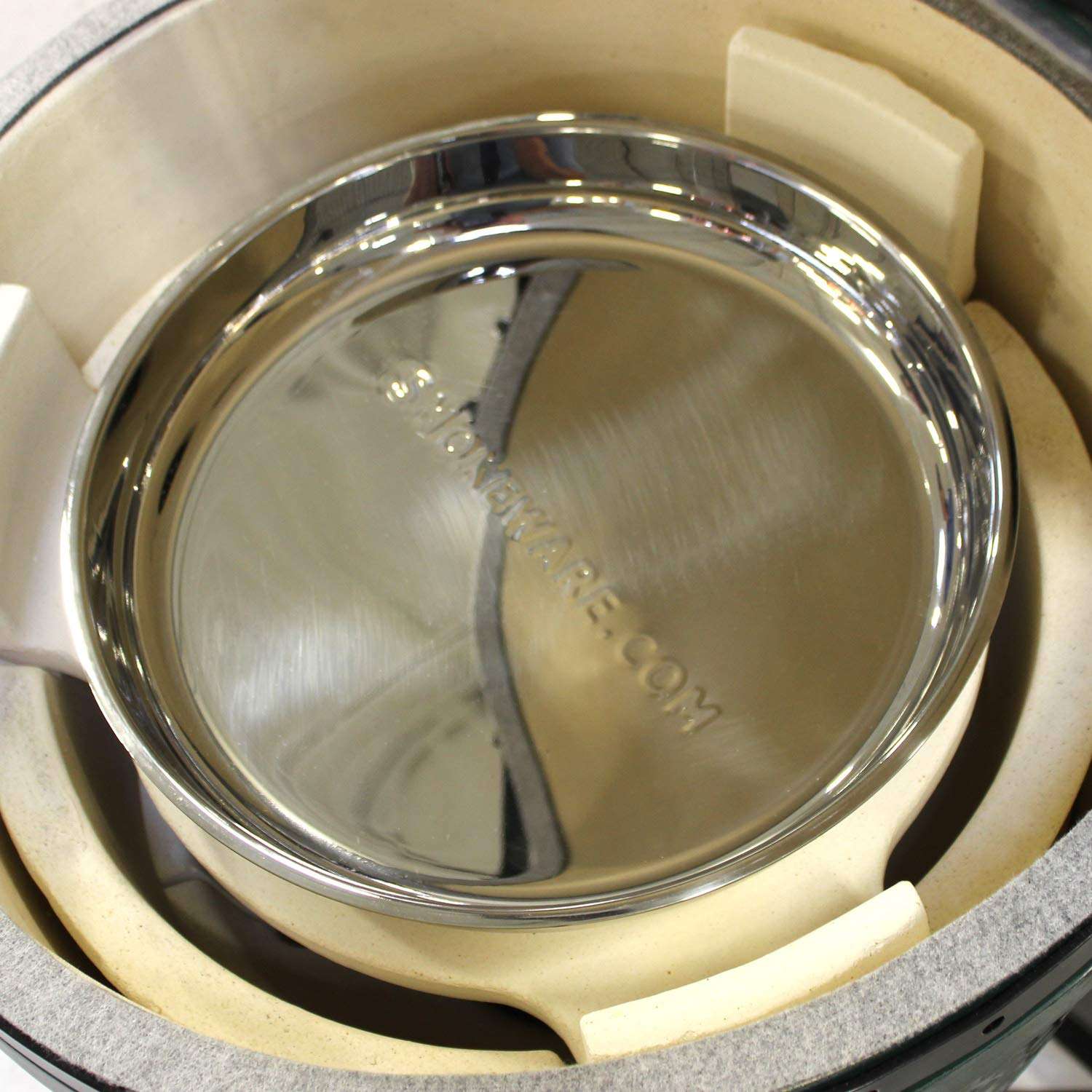 SMOKEWARE Stainless Steel Drip Pan - Big Green Egg Grilling Accessory, 14-inch Diameter 3