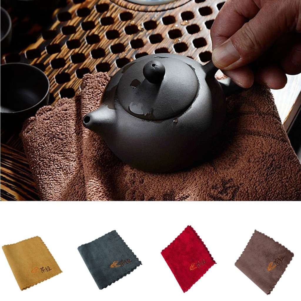 Absorbent Cotton Dish Drying Towel Rack Drainer Kitchen Sink Towel Yellow 2