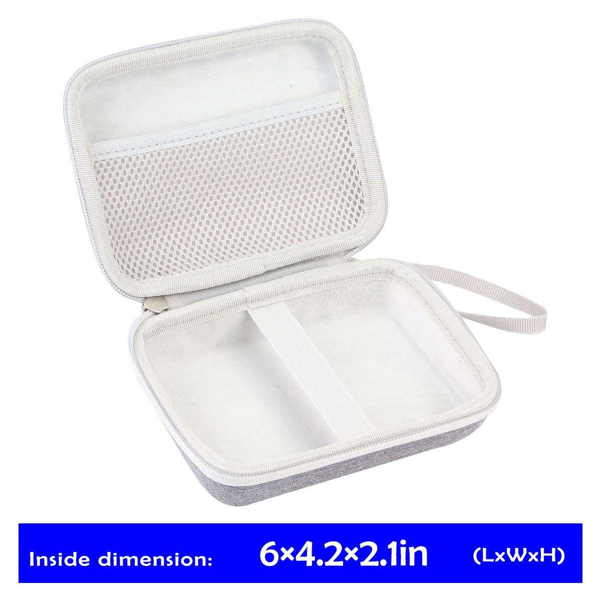 khanka Hard Travel Case Replacement for Compatible with Kodak Mini 3 Square Portable Printer - Social Media Photo Instant Printer (Gray Zipper) 2