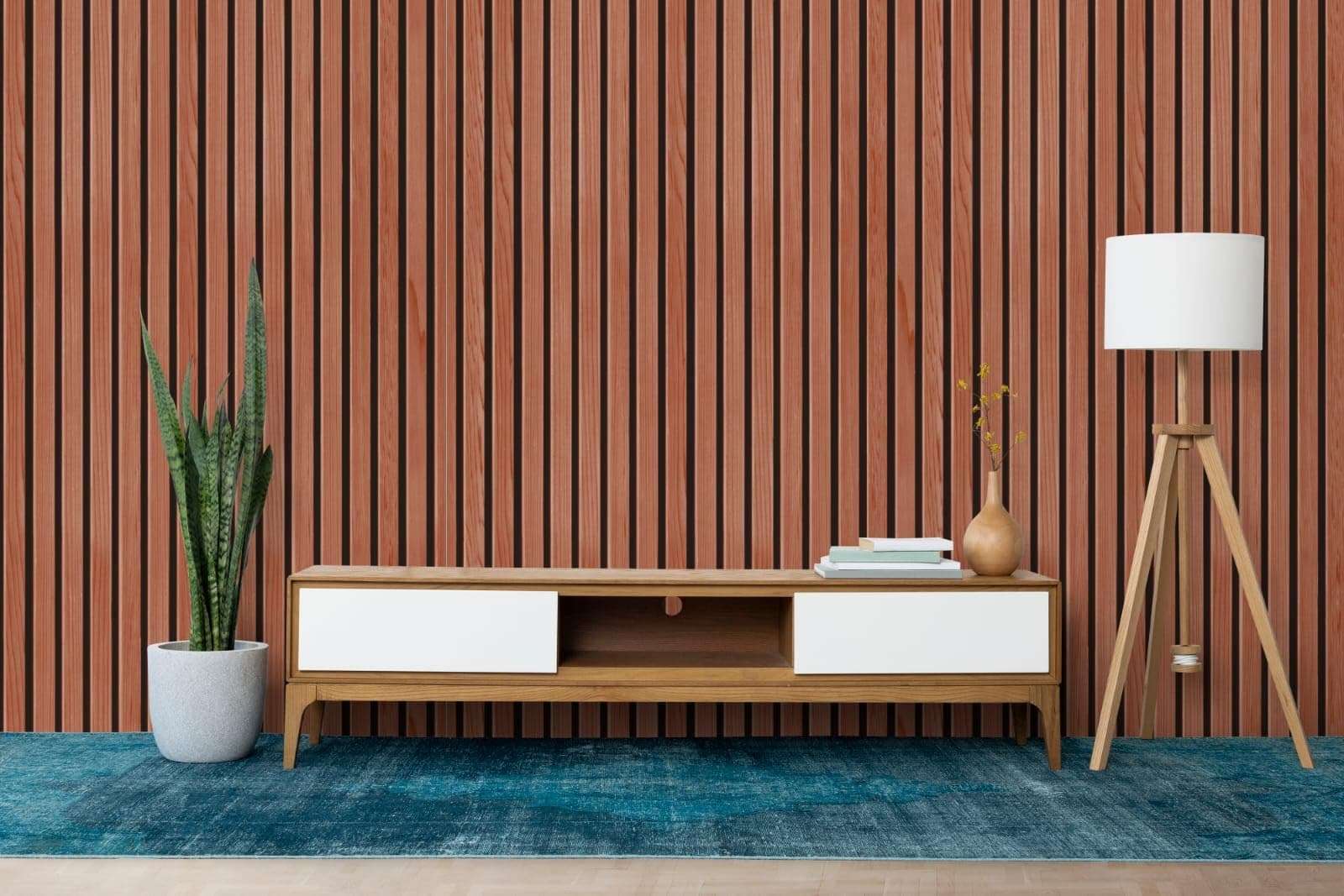 Nimbose® Wooden Wallpaper for Walls Vertical Wood Wall Stickers for Wall Decor Self Adhesive Wall Paper for Home Kitchen Living Room and Bedroom 45x1000 cm 3