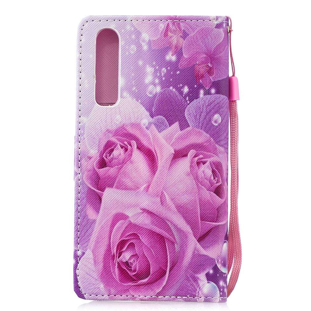 DINGXUEMEI XUEMEI CASE Multi-Functional Leather Cell Phone Cases & Covers Rose Pattern Horizontal Flip Leather Case for Huawei P30, with Holder & Card Slots & Wallet 2