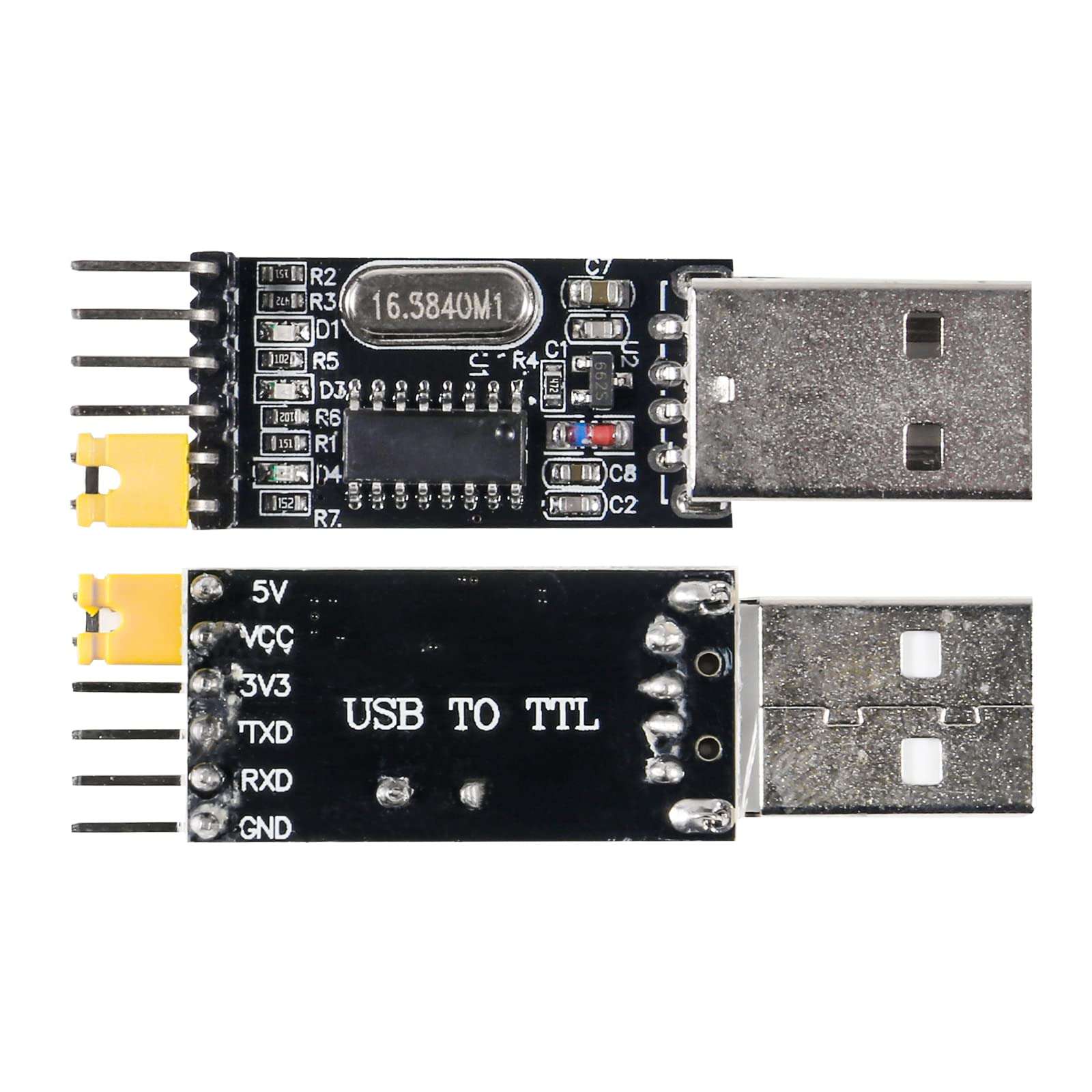 MELIFE USB to Serial USB to TTL CH340 Module Serial Converter CH340 3.3V 5V Brush Plate STC Microcontroller Download Adapter 4