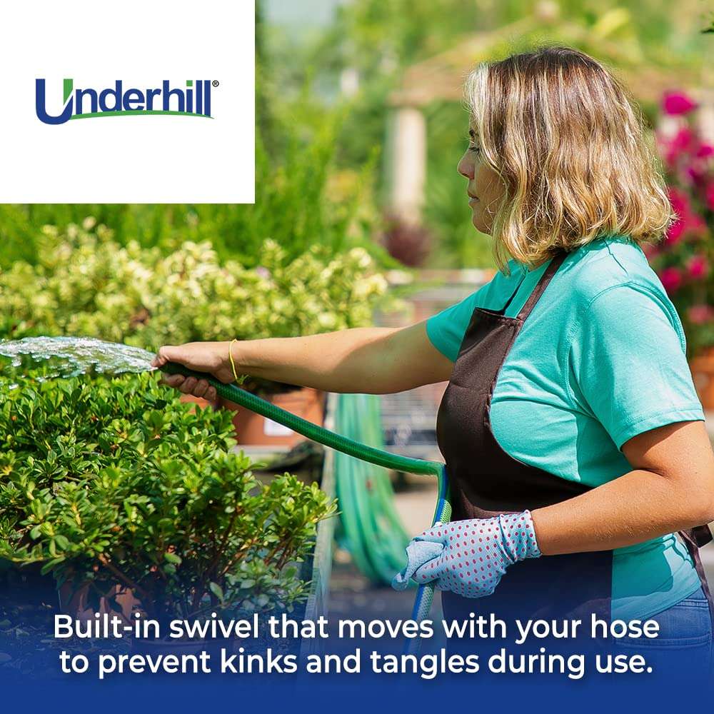 Underhill Garden Hose Swivel, 1-Inch FPT x 1-Inch MHT Outlet, Metal Connectors, Adapter, Fittings, Outdoor Garden, Solid Brass, HS-101 5