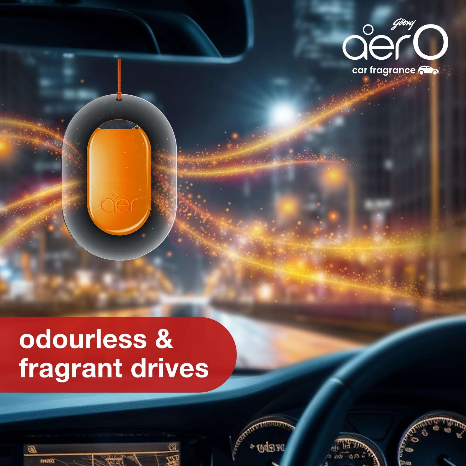 Godrej aer O Hanging Car Air Freshener Gel | Car Accessories | Musk After Smoke (7.5G) 3