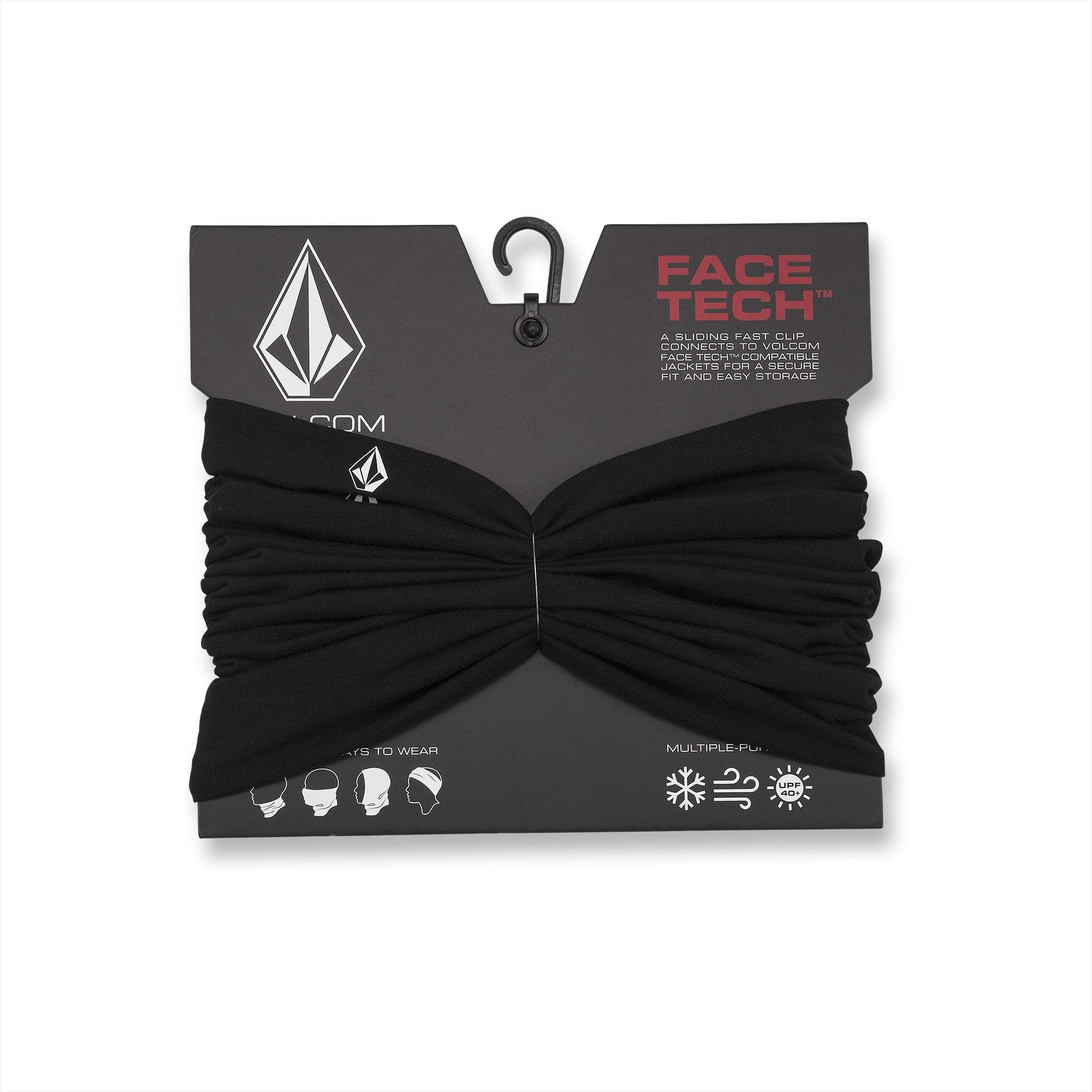 Volcom Women's Face Tech Multi-Tube Snowboard Ski Balaclava, Black S4 3