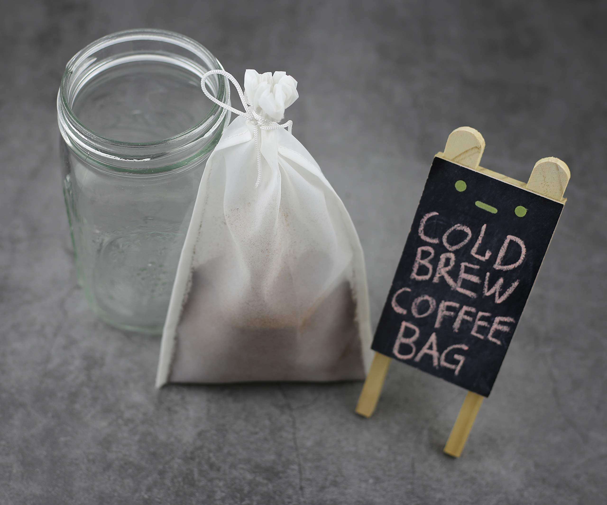 Cold Brew Coffee Bag - 8.6X5 Inches Ultra Fine Mesh-75 Micron Food Grade Nylon, Seamless Bottom Reusable Cold Brew Coffee Filter/Coffee Maker 5