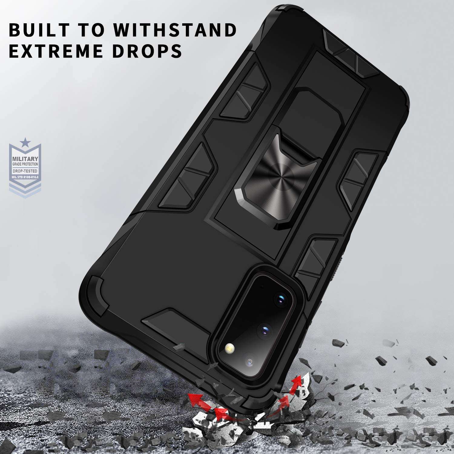 AFARER for Samsung Galaxy A71 5G case, Military Grade 12ft Drop Tested Magnetic Protective Case,Impact Resistant Military Armor Dual Layer Cover with Kickstand Blue 5