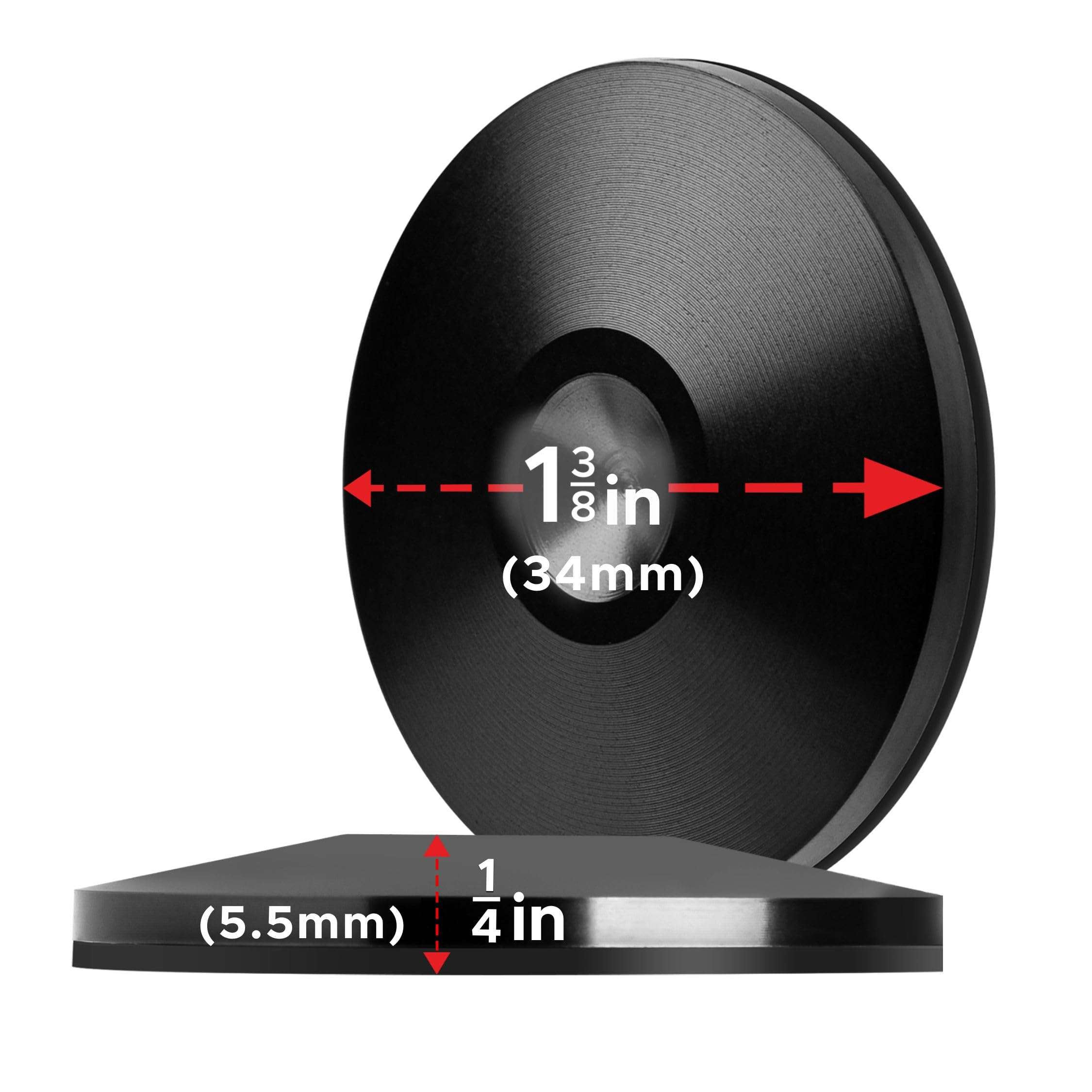 Set of 8 Satin Black Hi-Fi Spike Shoes Isolation Pads by Soundbass (Spike NOT Included) 6