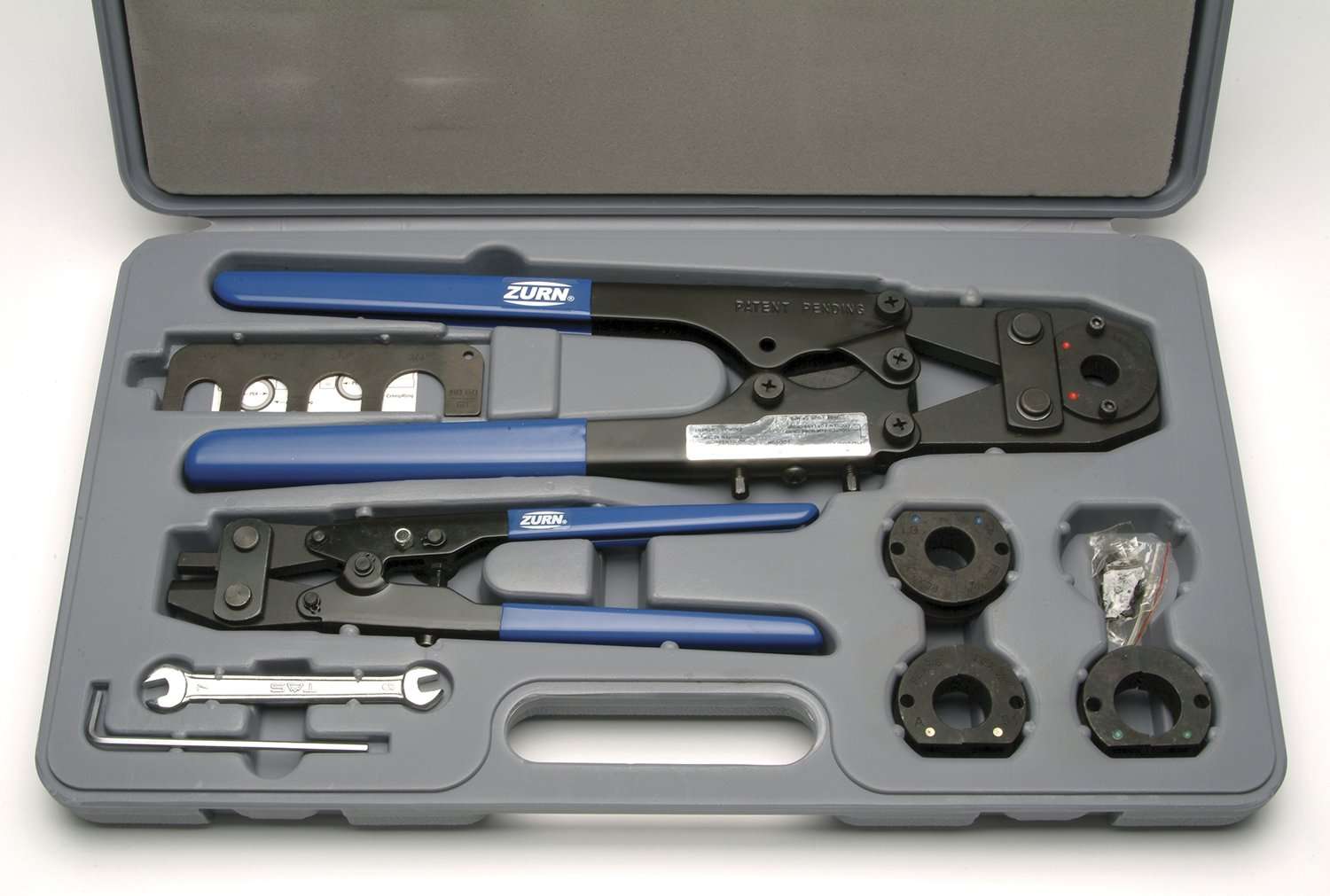 Zurn QCRTMH Steel Multi-Head Copper Crimp Tool for Creating Watertight PEX Connections of 3/8", 1/2", 5/8" and 3/4" PEX Fittings 3