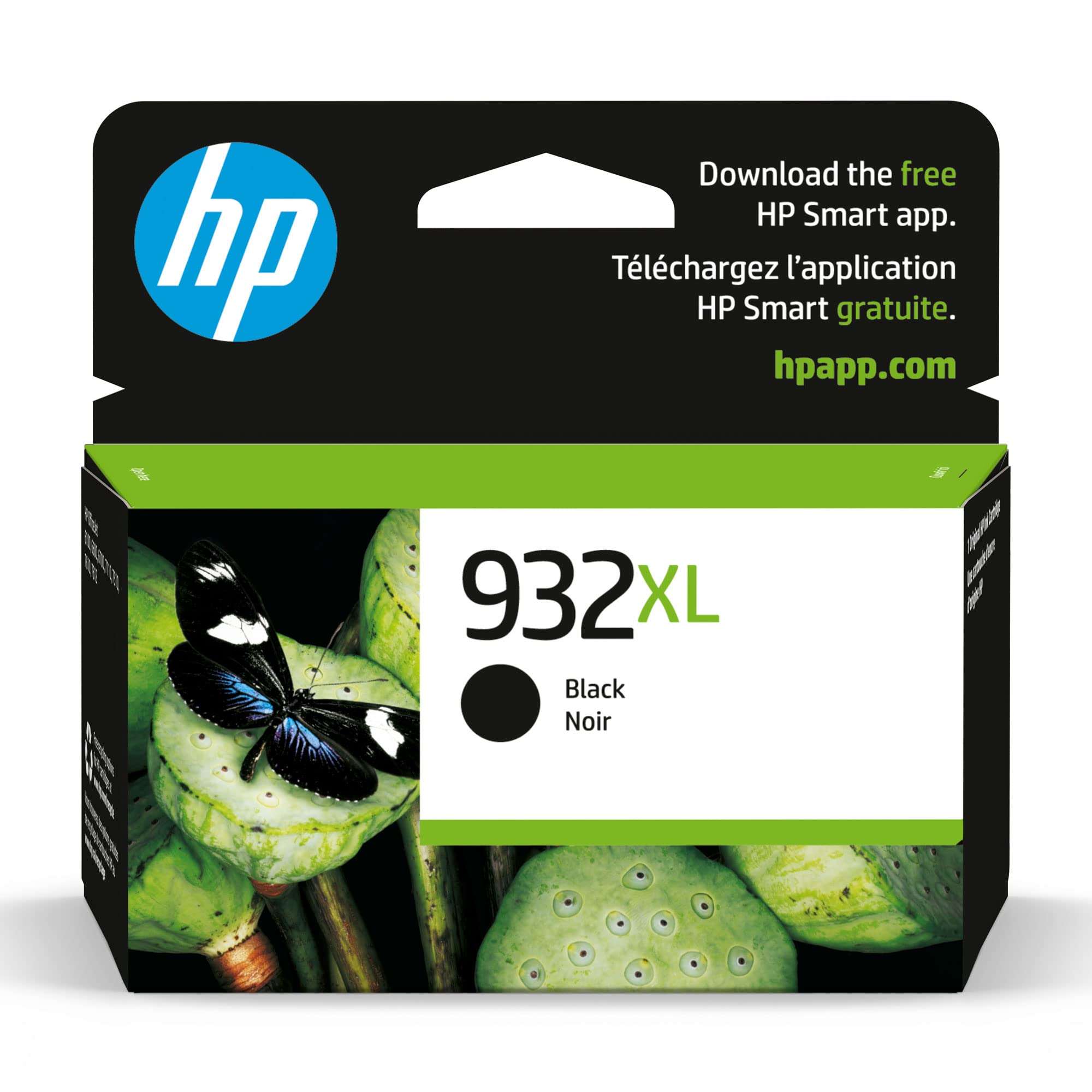 HP 932XL Black High-yield Ink Cartridge for HP Printers | Works with Printer Series: OfficeJet 6100, 6600, 6700, 7110, 7510, 7610 | CN053AN 1