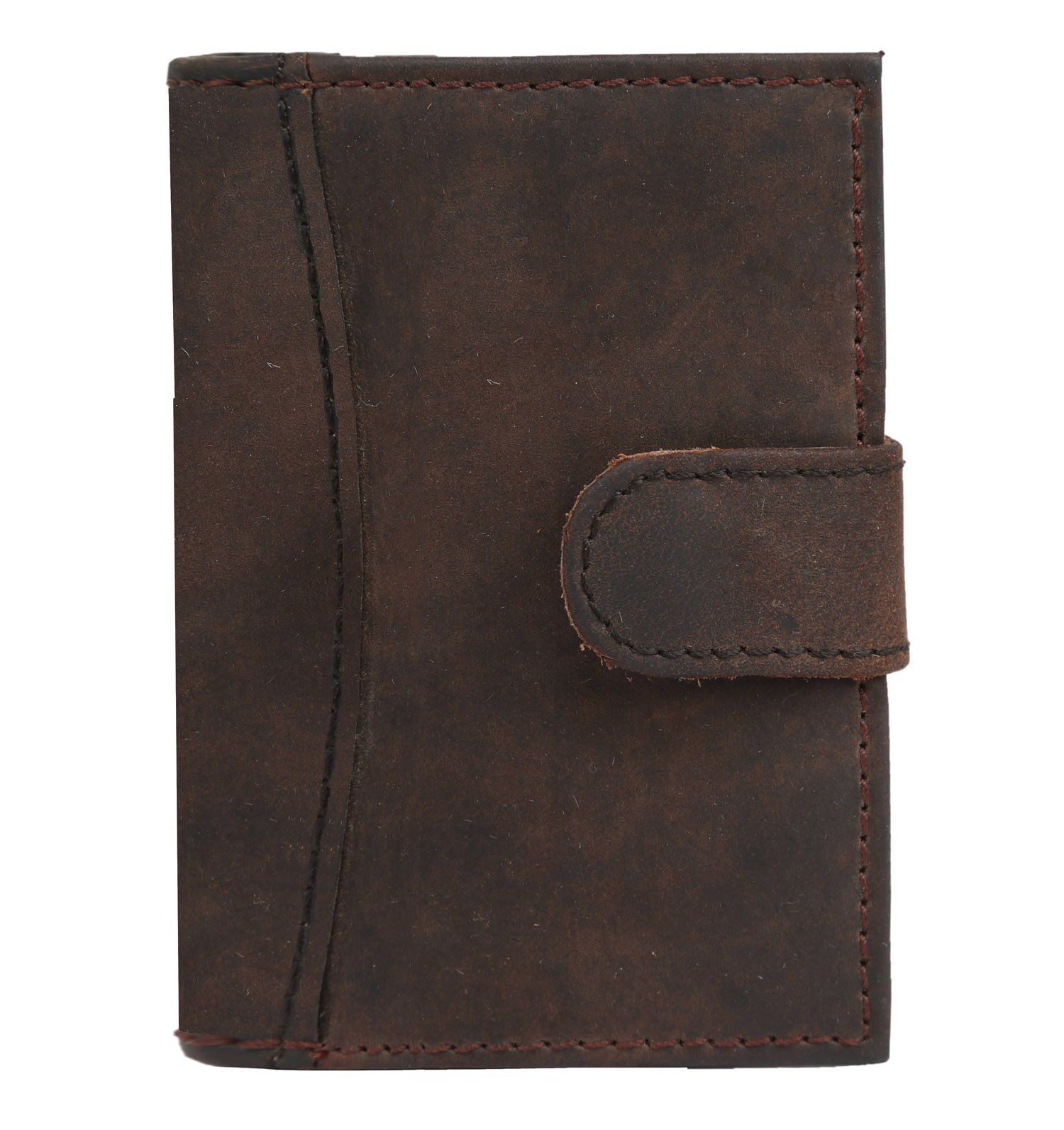 LEADERACHI Brown Leather Men's Card Case
