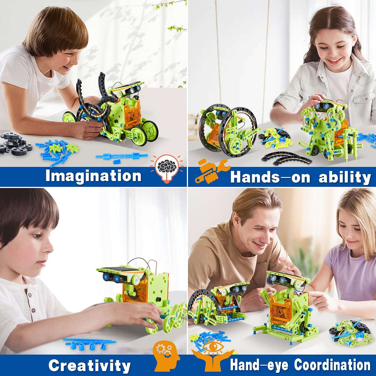 HISTOYE 12-in-1 STEM Solar Toy Robot DIY Building Kit for Kids 8-10 Robot Engineering Science Experiment Kit for Boys 8-12 Solar Power Robotics Set for Kids 8 9 10 11 12 Year Old Toy Gift for Boy Girl 4