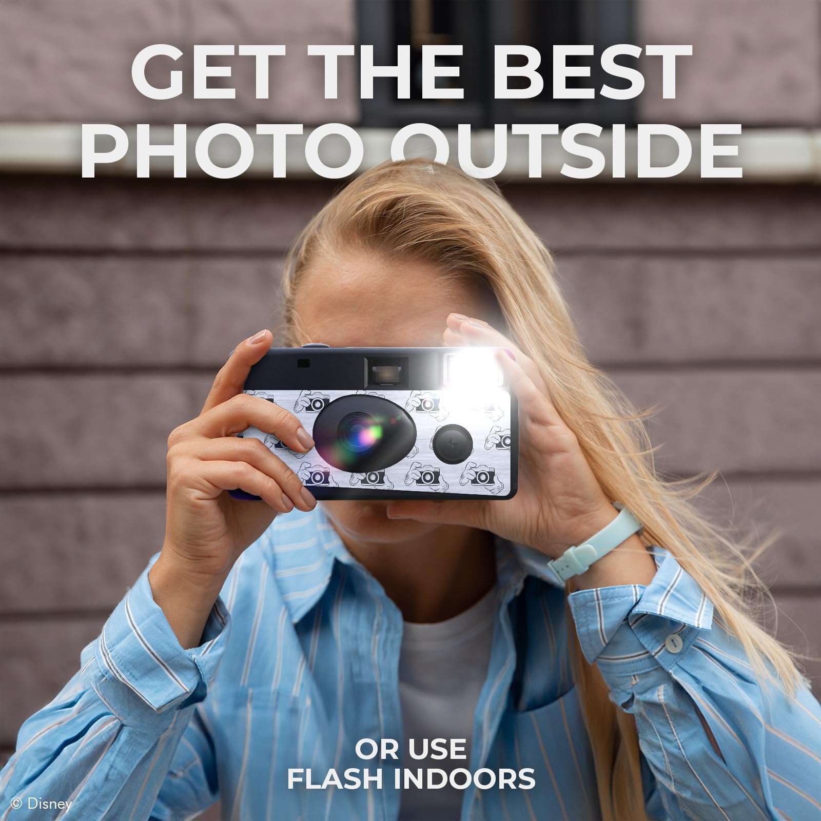 Disney Mickey Mouse Disposable Camera with Flash – 20 Exposure Film – Collectible Mickey Mouse Camera for Kids & Adults – Mickey Mouse GIfts for Women, Men, Kids and all Fans (Retro Mickey and Minnie) 6