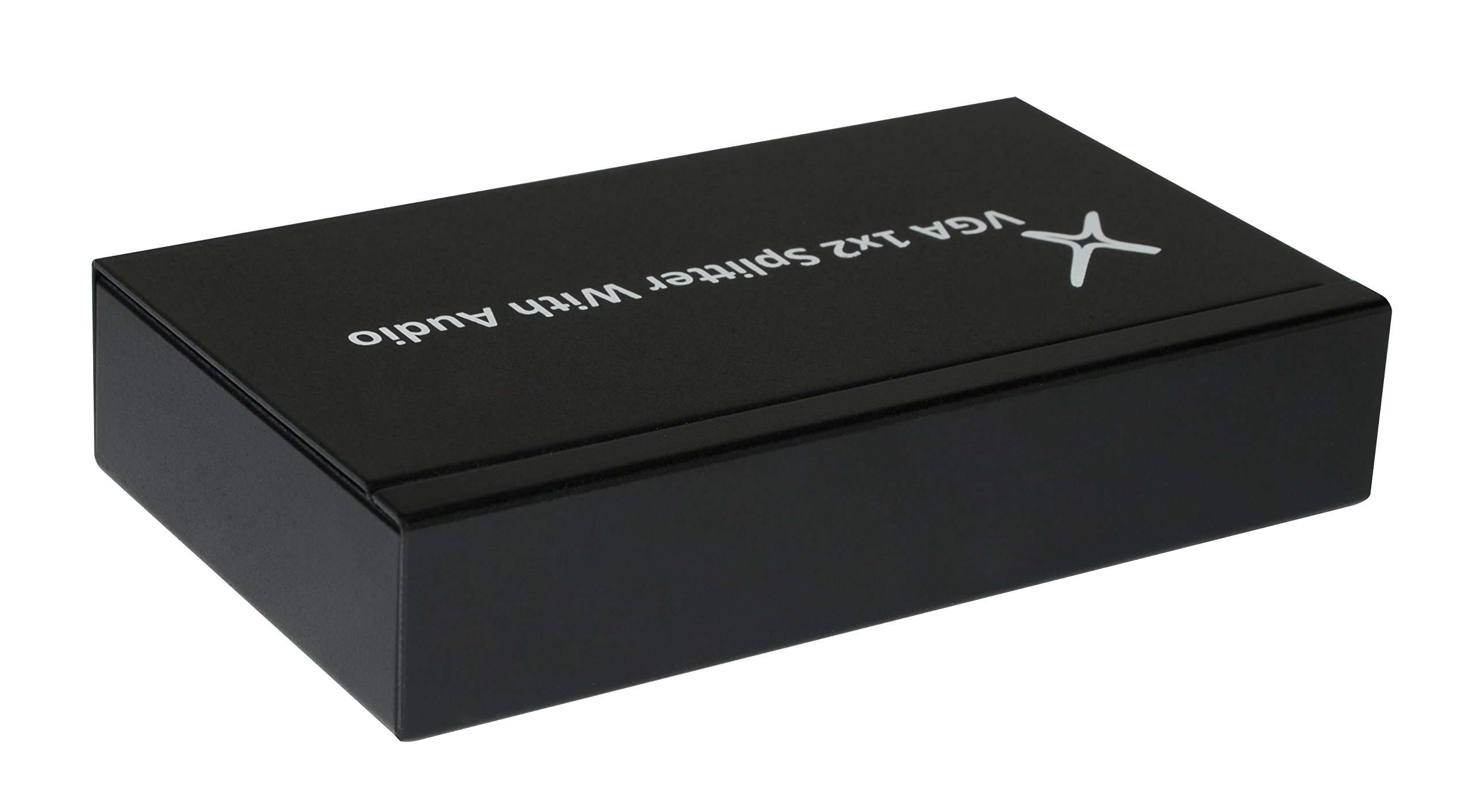 XtremPro VGA Splitter 1x2 Ports, 1 in 2 Out, 15 Pin W/ 3 Audio Ports, Resolution Up to 1920x1200 & 1080P, Amplifier Bandwidth to 500MHz for PC, TV Monitor Projector Screen Sharing - Black (41138) 3