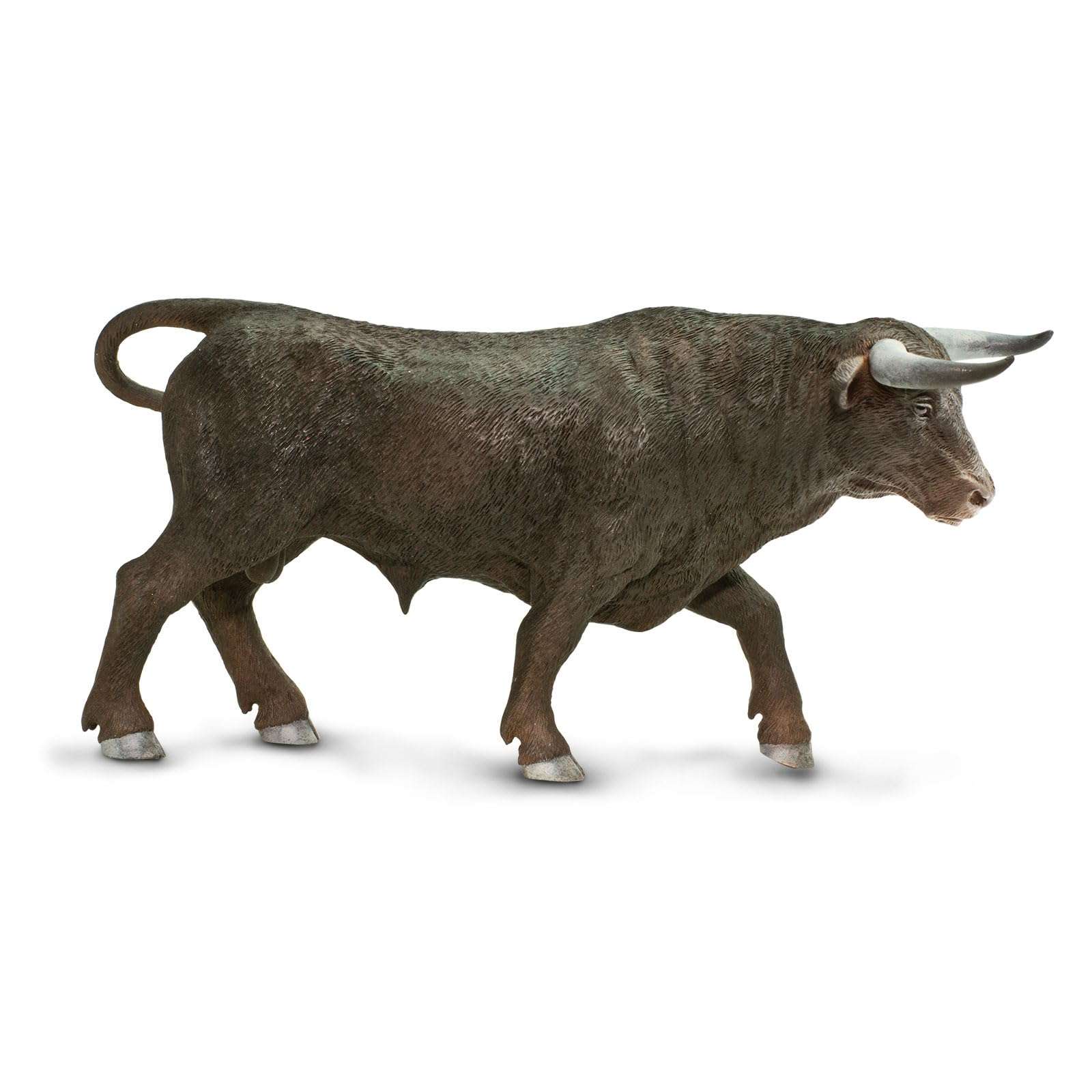 Safari Ltd. Black Bull Figurine - Detailed 6" Plastic Model Figure - Fun Educational Play Toy for Boys, Girls & Kids Ages 3+ 1