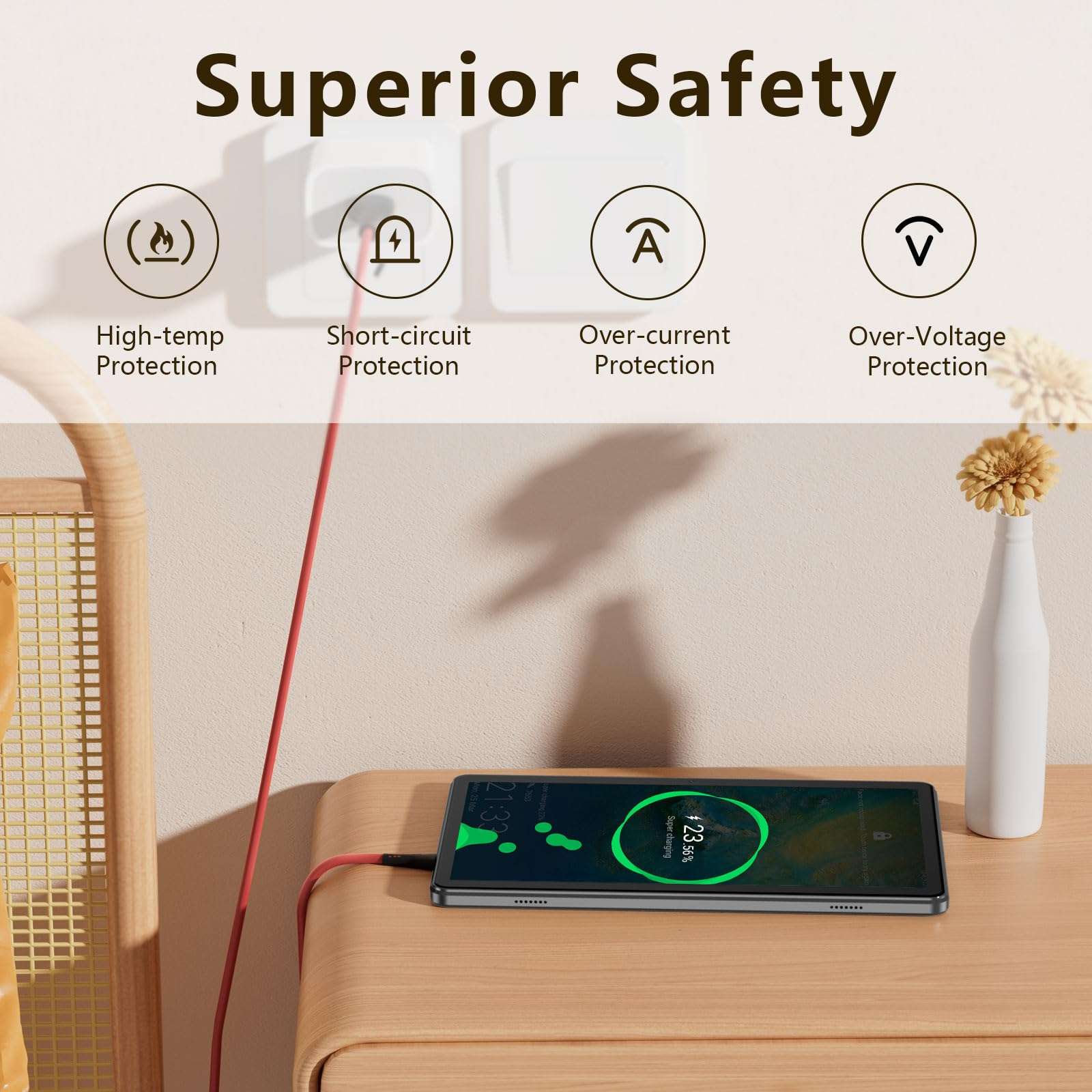 Android Kids Tablet USB Type C Cable 6Feet 5V 2A Compatible with Samsung Galaxy Android Tablet Toddler Tablets Google Play Kids Tablet 5