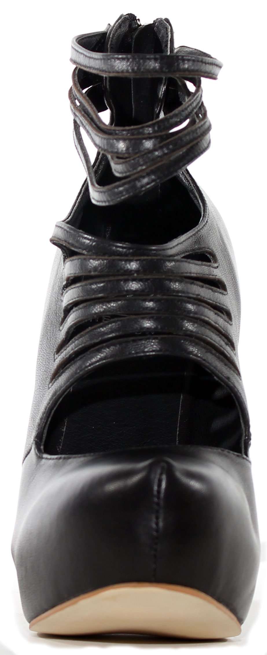 Lane Strappy High Heel Black Platform Pump (8) 3