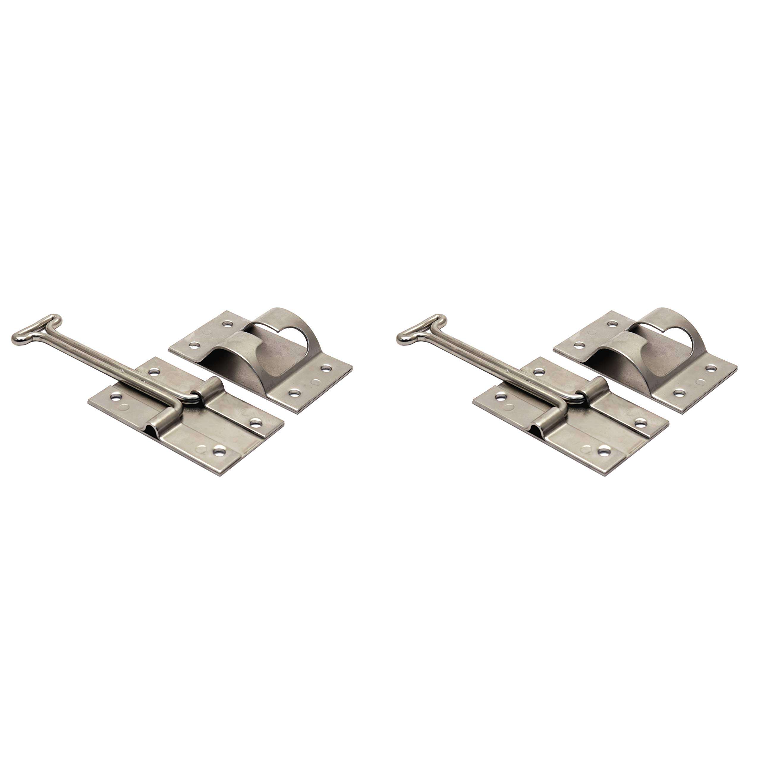 TCH Hardware 2 Pack Stainless Steel 4" Door Holdback Latch - Camper Cargo Trailer Motor Home RV 1