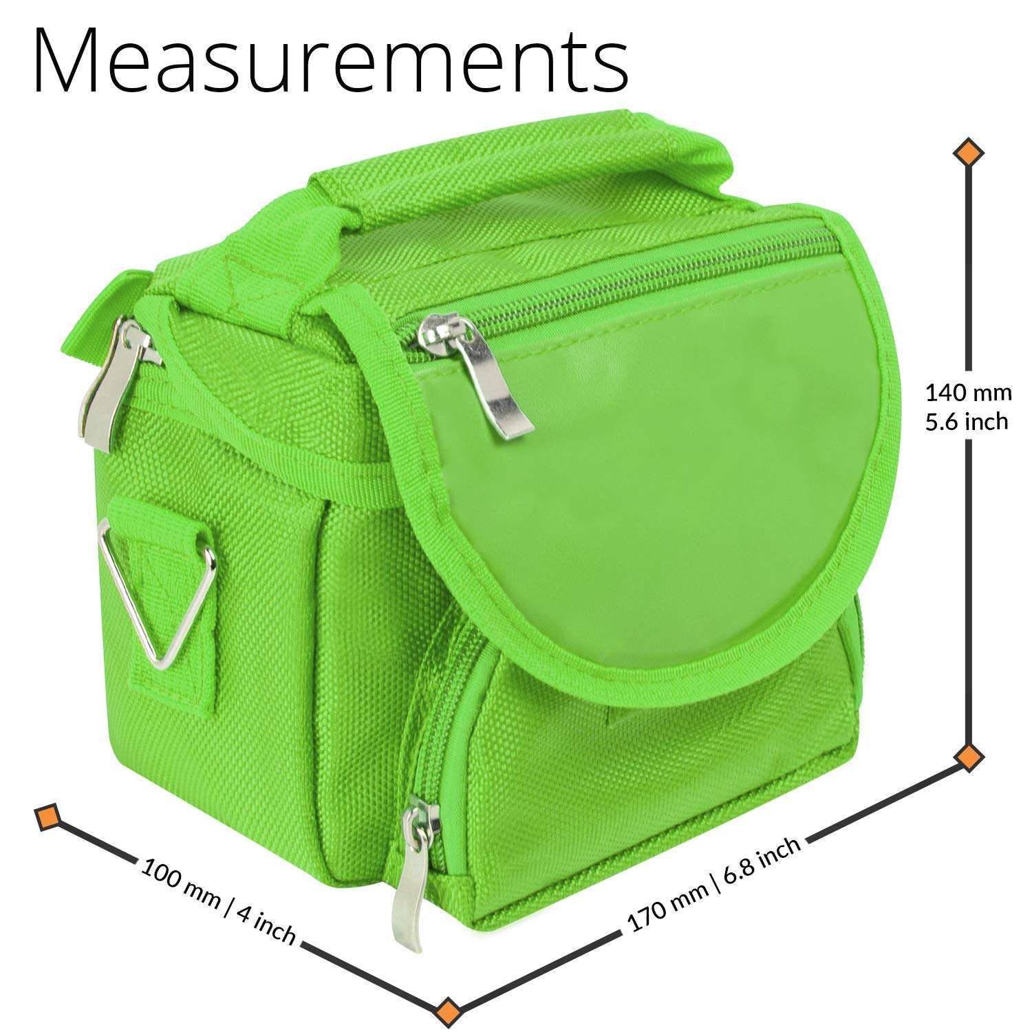 Orzly Travel Bag for Nintendo DS Consoles (New 2DS XL / 3DS / 3DS XL/New 3DS / New 3DS XL/Original DS/DS Lite/DSi/etc.) - Includes Belt Loop, Carry Handle, Shoulder Strap - Green 4