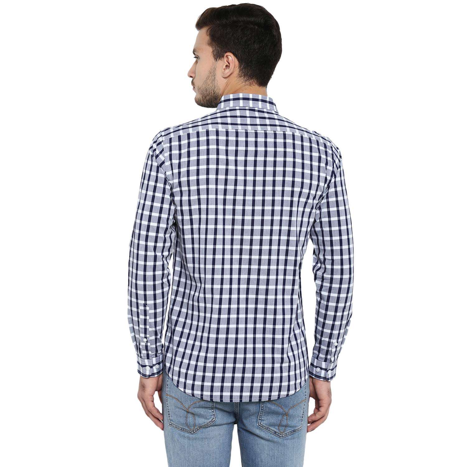 Red Tape Men's Checkered Regular fit Casual Shirt (RFS0194_Check Navy_M 3