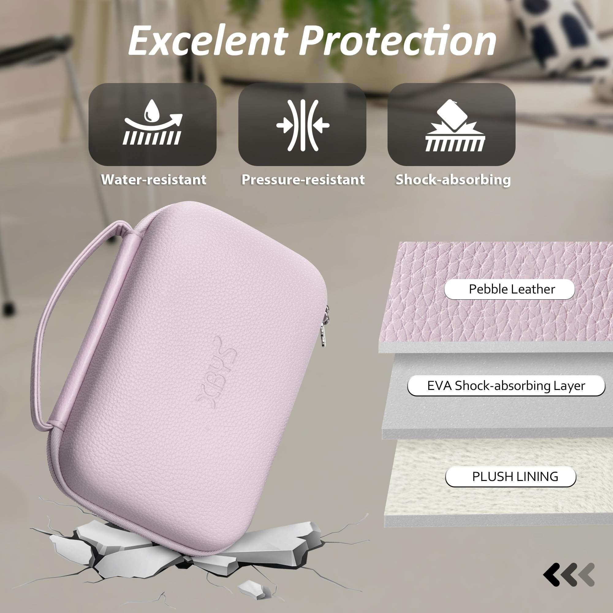 Linpr Charger Case for Macbook, Portable Tech Electronic Organizer Bag,Travel Storage Pouch for Laptop Accessories, MacBook Power Adapter, Charging Cords, USB Drives, Power Bank (Purple, XL) 4