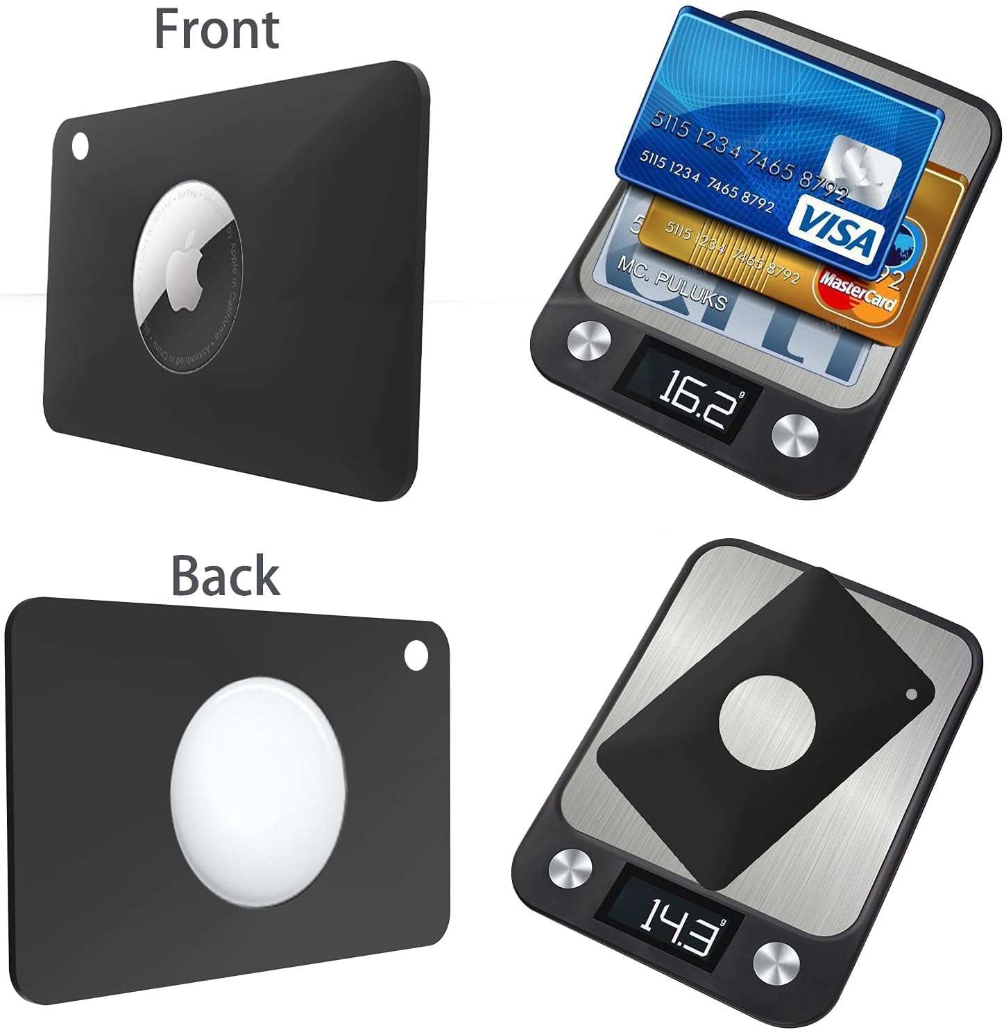 ANNNWZZD Airtag Card Case for Purs, Slim Card Case Holder for Airtag Compatible with Apple AirTag,for Badge, Gift,Business Card Cases,Air Tag Case Accessories 4