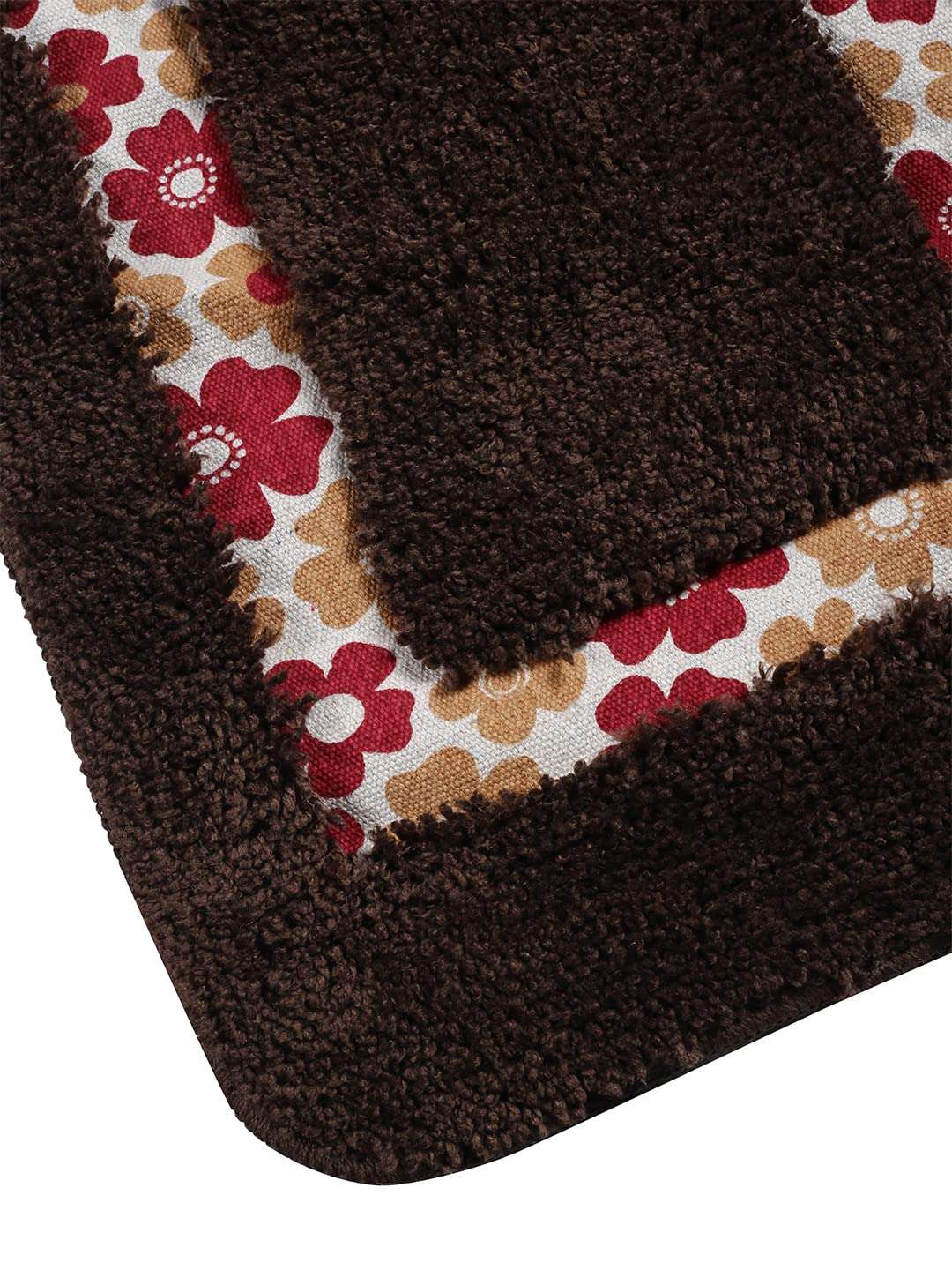 Saral Home Blossom Soft Cotton Durable & Washable Multipurpose Runner for Home/Kitchen/Living Area/Lobby/Office with Anti Skid Backing (Brown, 40 Cm X 140 Cm) 4