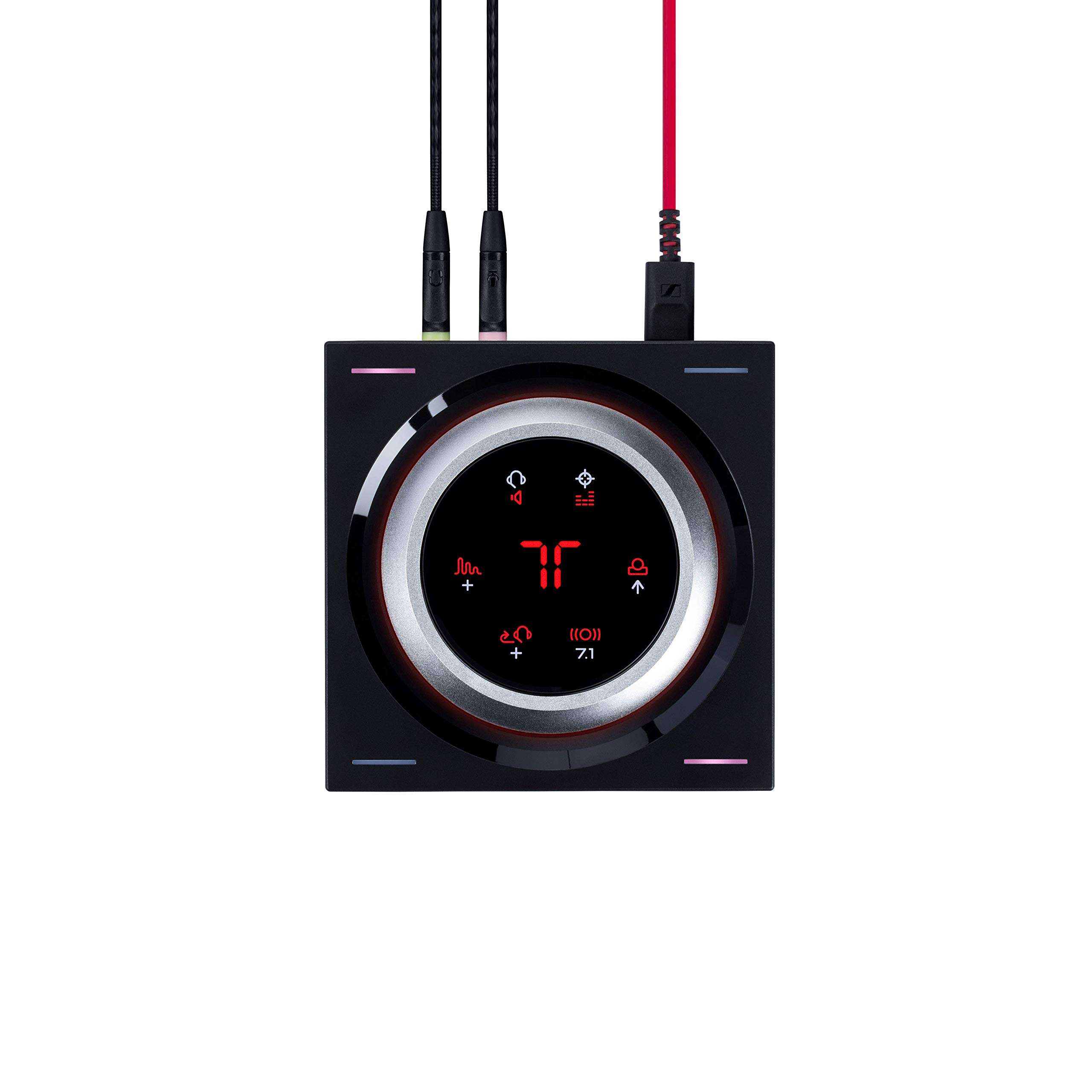 Sennheiser GSX 1200 PRO Gaming Audio Amplifier - Black/Red & PCV 05 Combo Audio Adapter for PC Gaming Headsets - Black 4