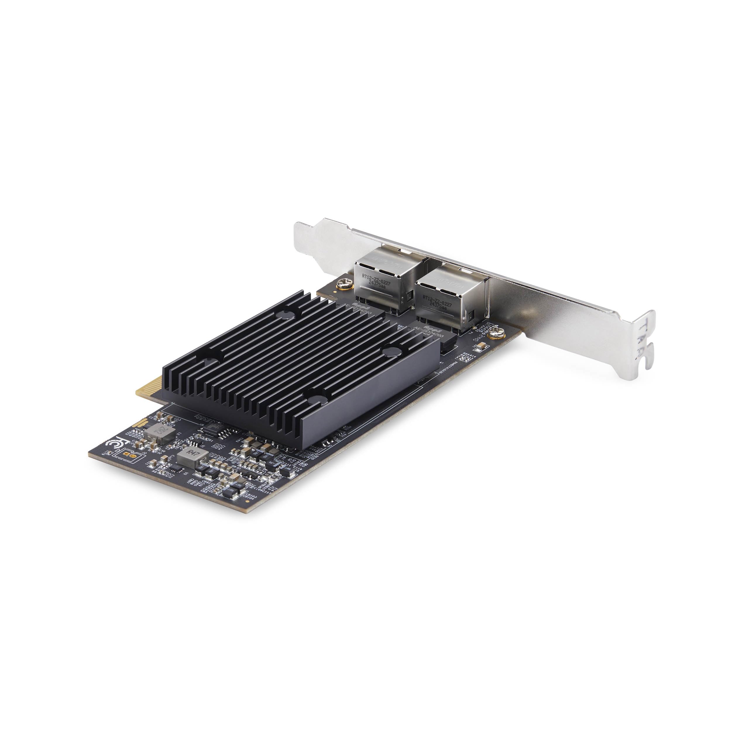 StarTech.com 2-Port PCIe 10Gb Ethernet Network Card, Windows and Linux, BCM57416 Chipset, 10GBASE-T, NIC Card, TAA 3